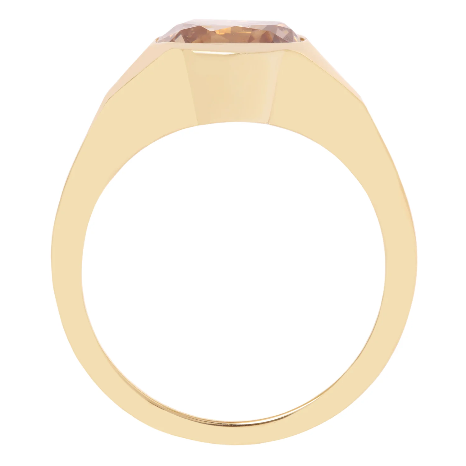 Cognac Diamond Signet Ring - Image 5