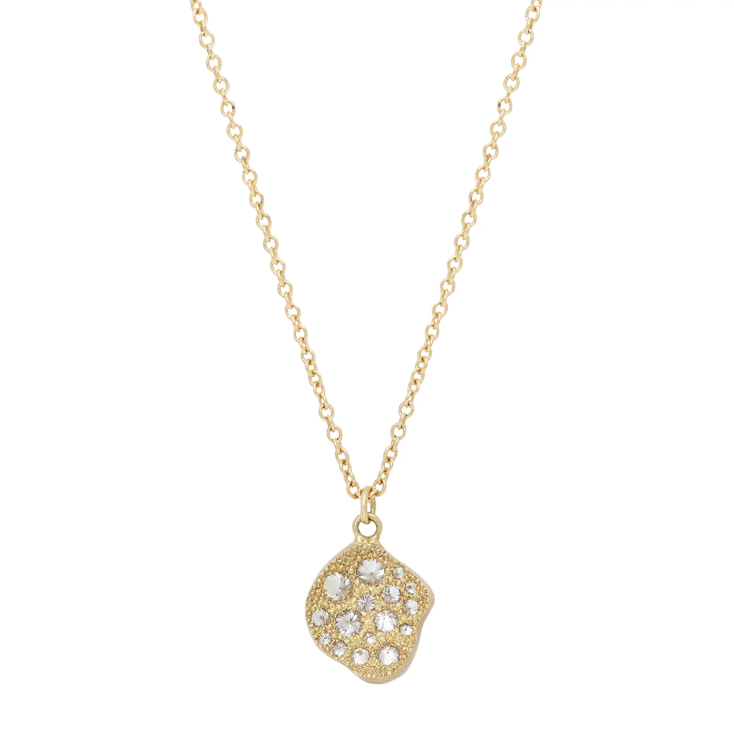 Concave Pod Diamond Necklace