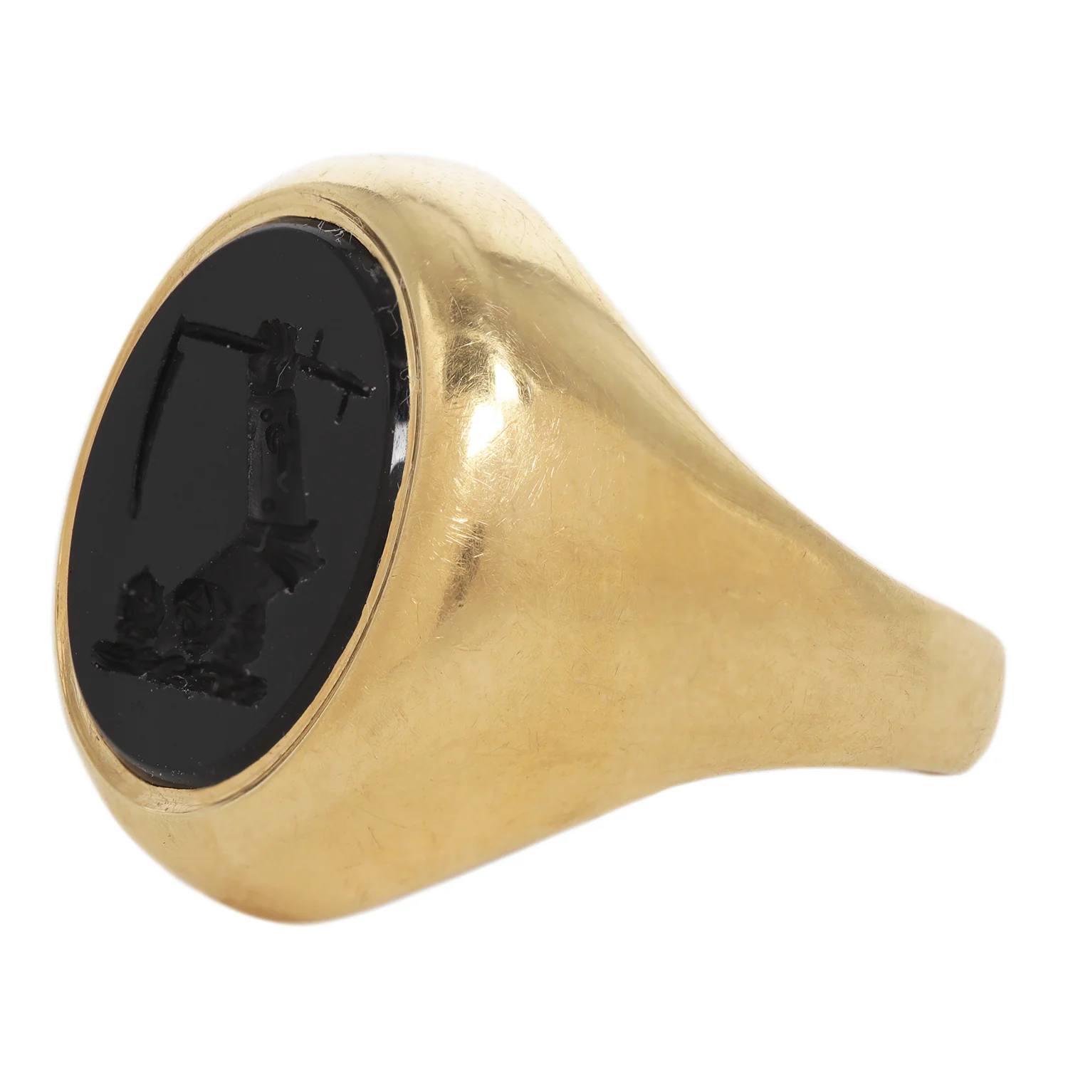 Crested Agate Signet Ring - Image 2