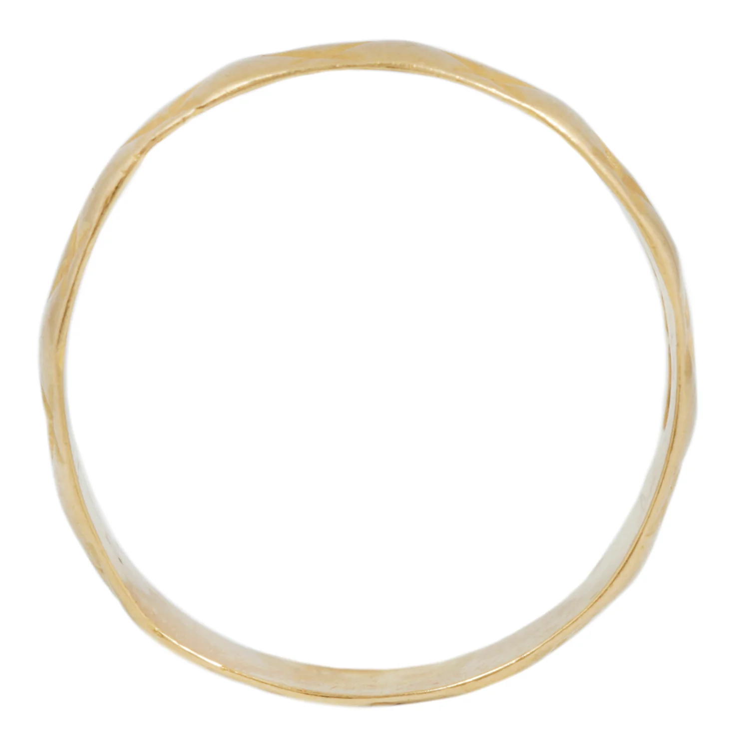 Cross Hatch Gold Band - Image 3