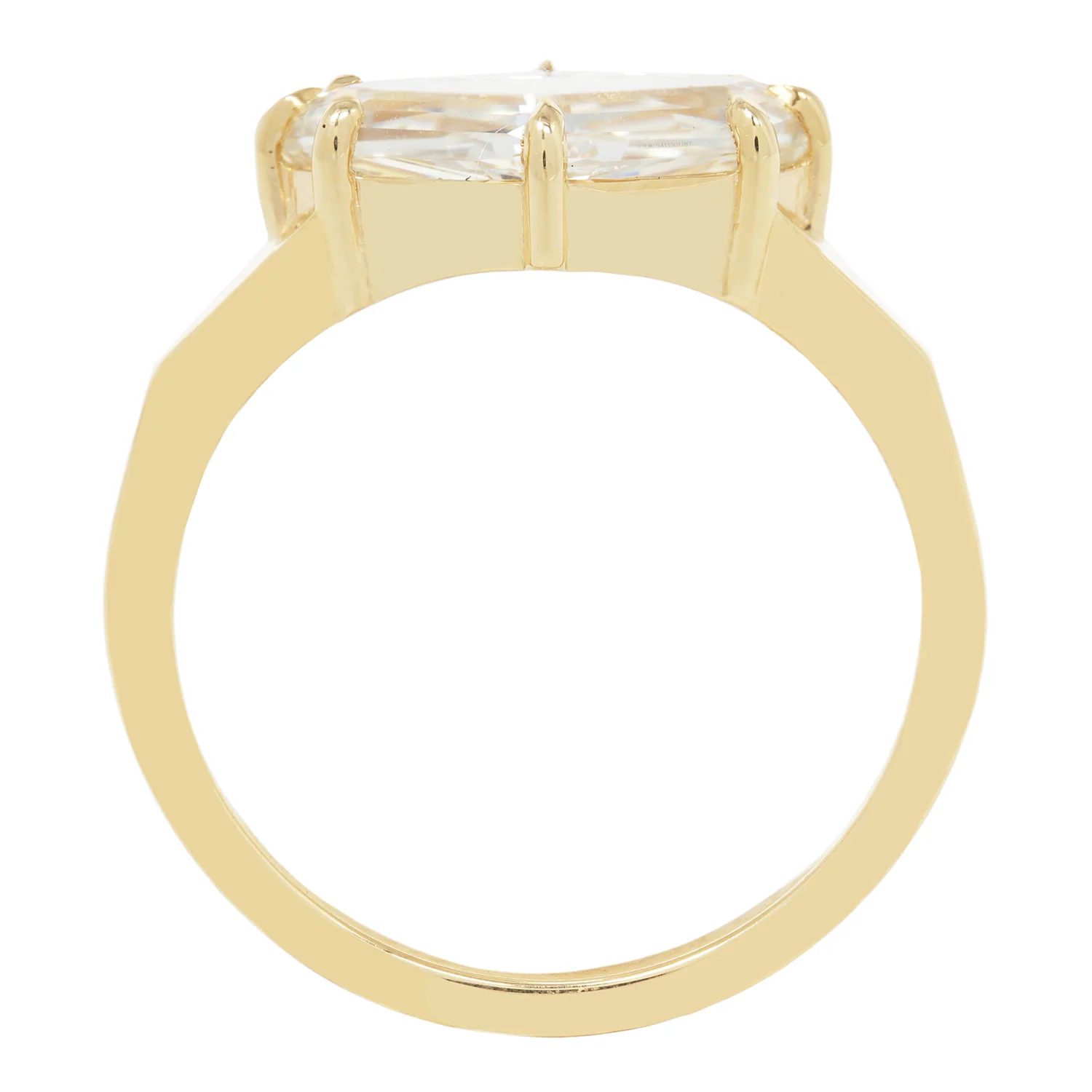 Crystalline Step Cut Diamond Ring - Image 5
