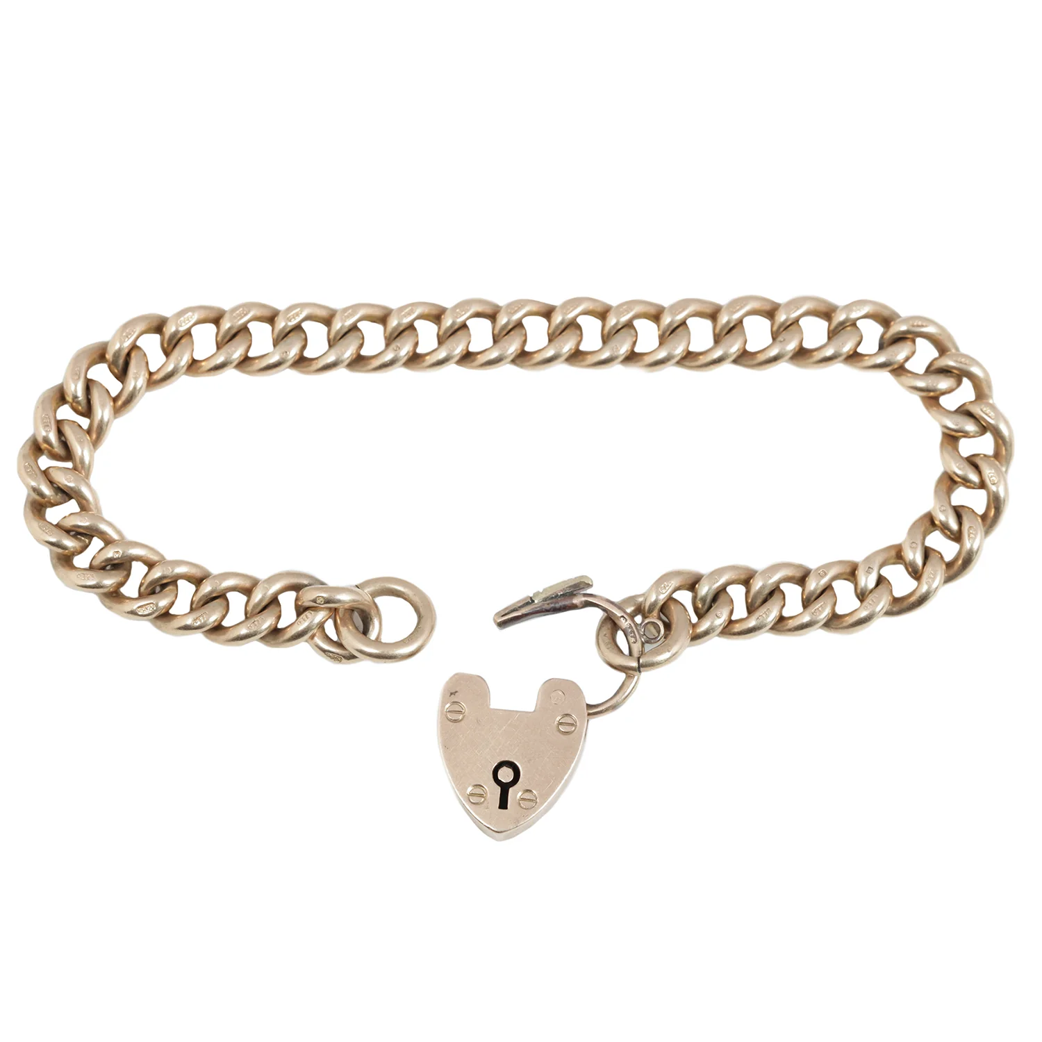 Curb Link Heart Bracelet - Image 3