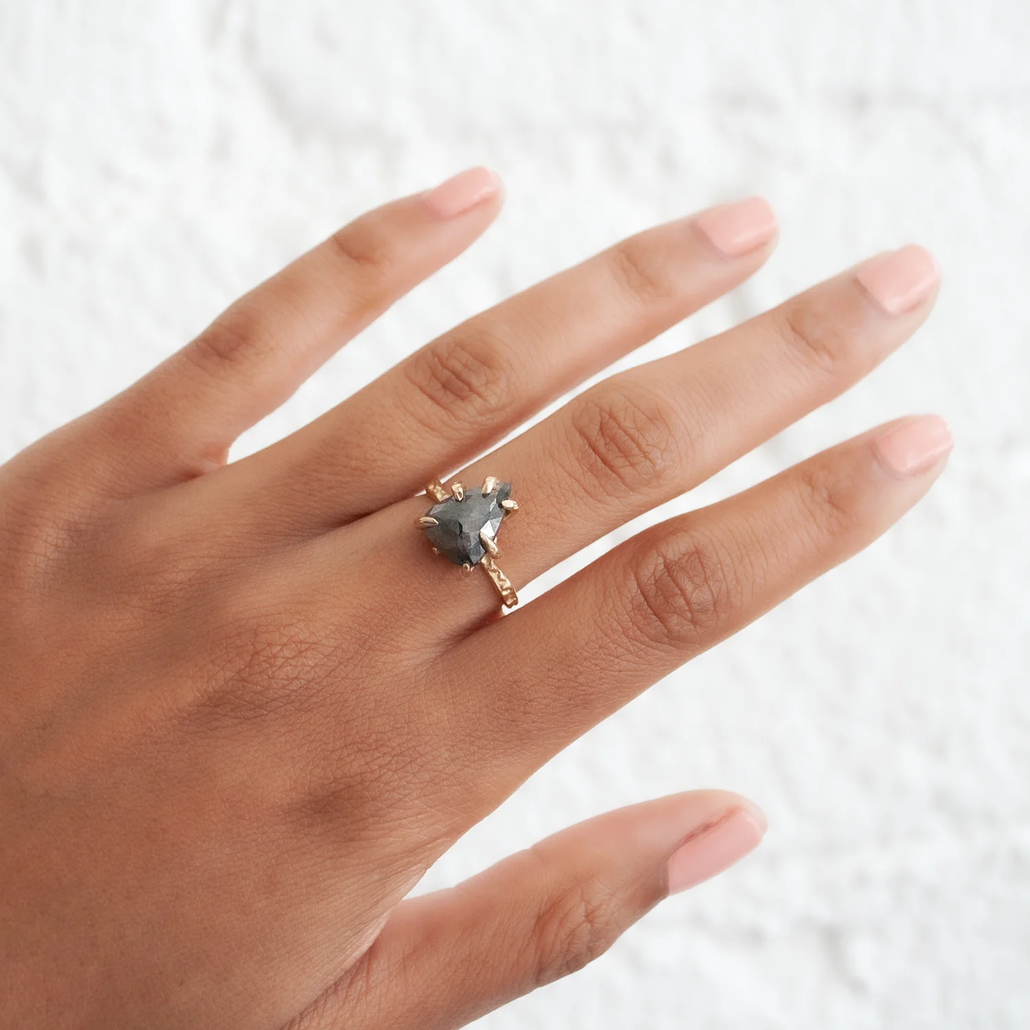 Dark Gray Pear Shaped Claw Ring - Image 2
