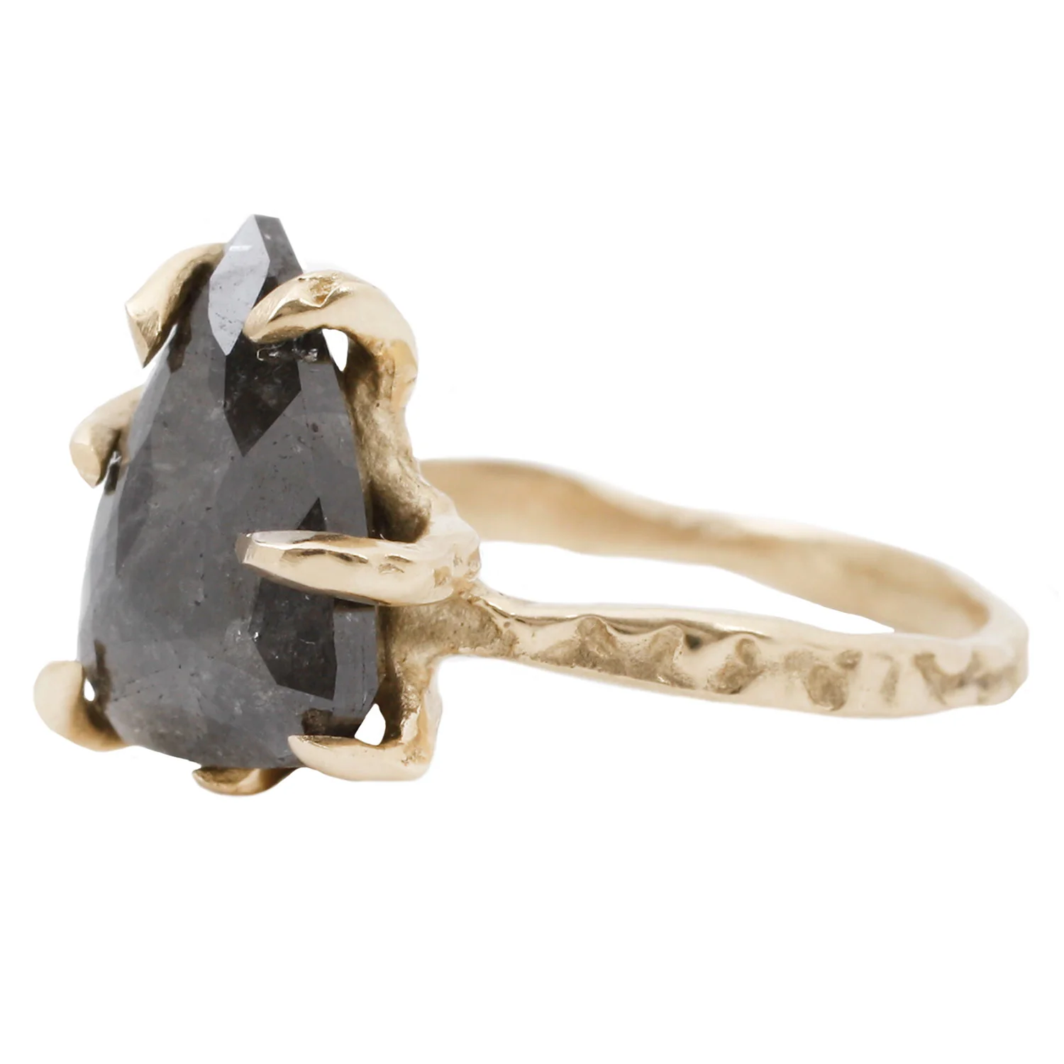 Dark Gray Pear Shaped Claw Ring - Image 3