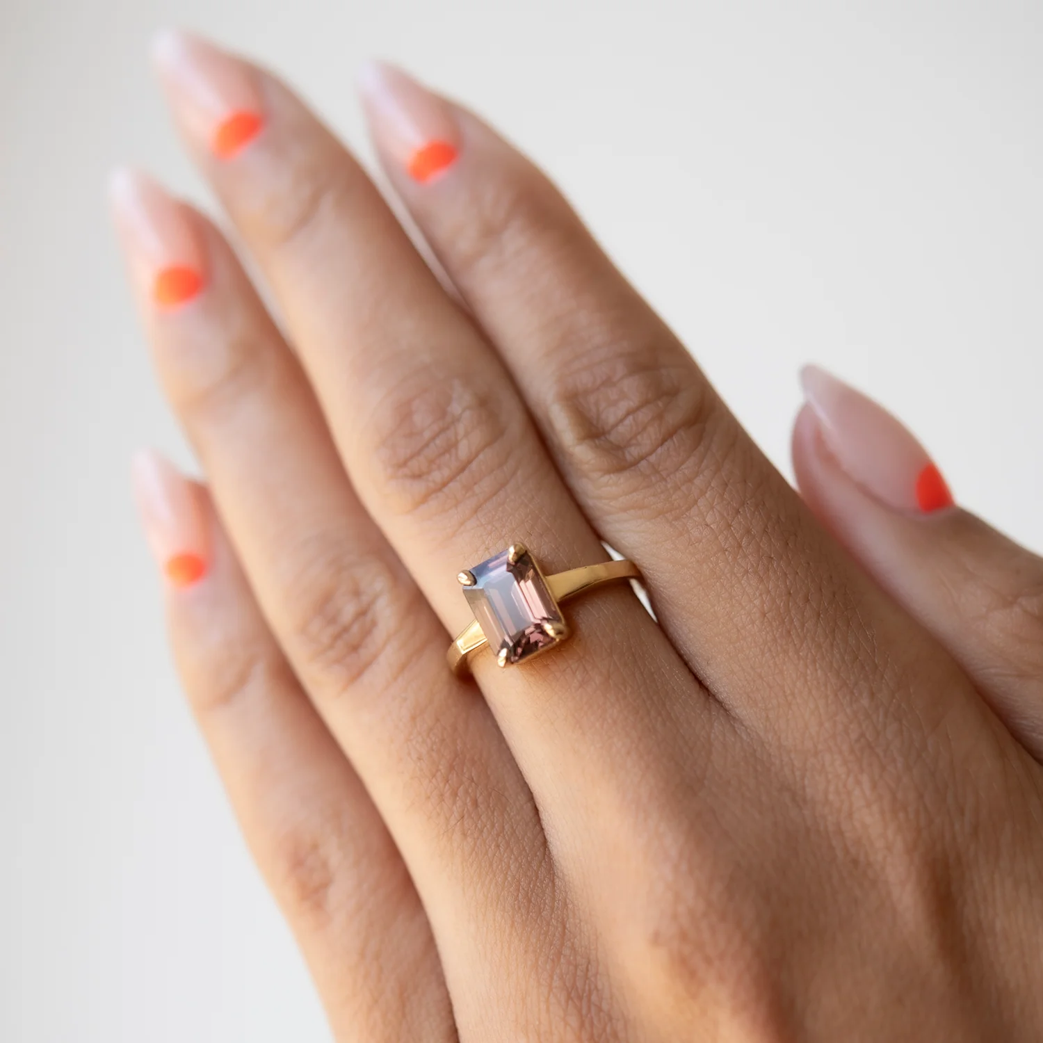 Dark Maroon Sapphire Ring - Image 2