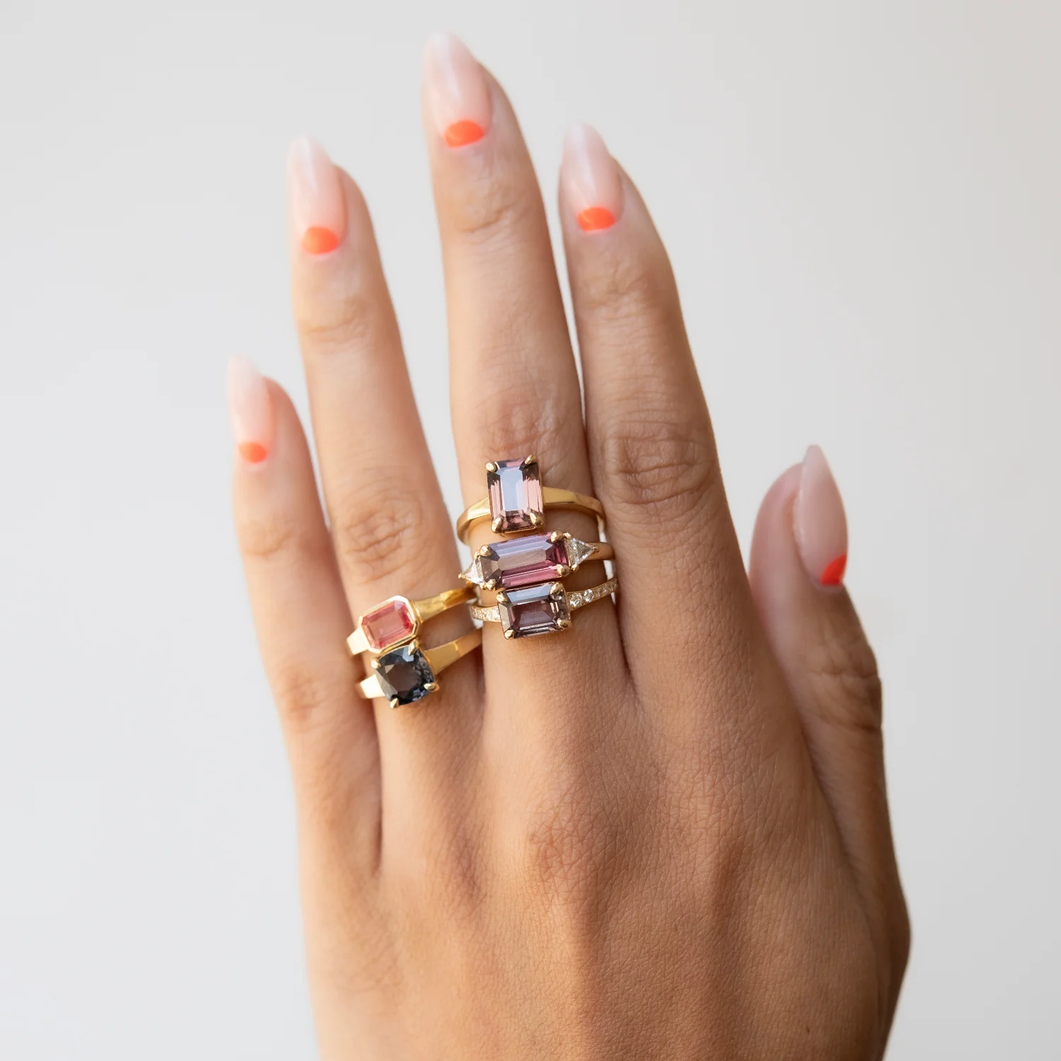 Dark Maroon Sapphire Ring - Image 6