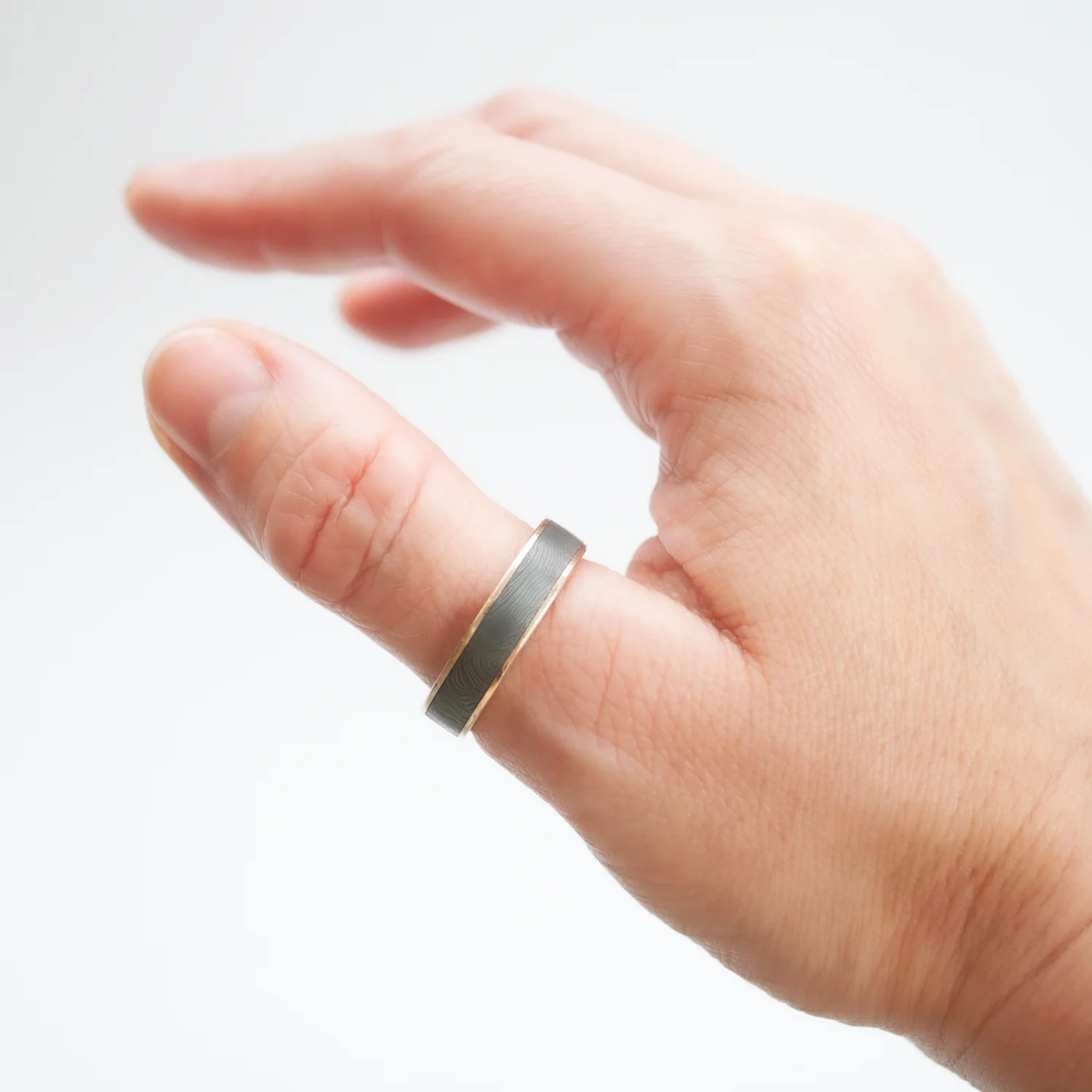 Twist Steel Gold Band - Image 2