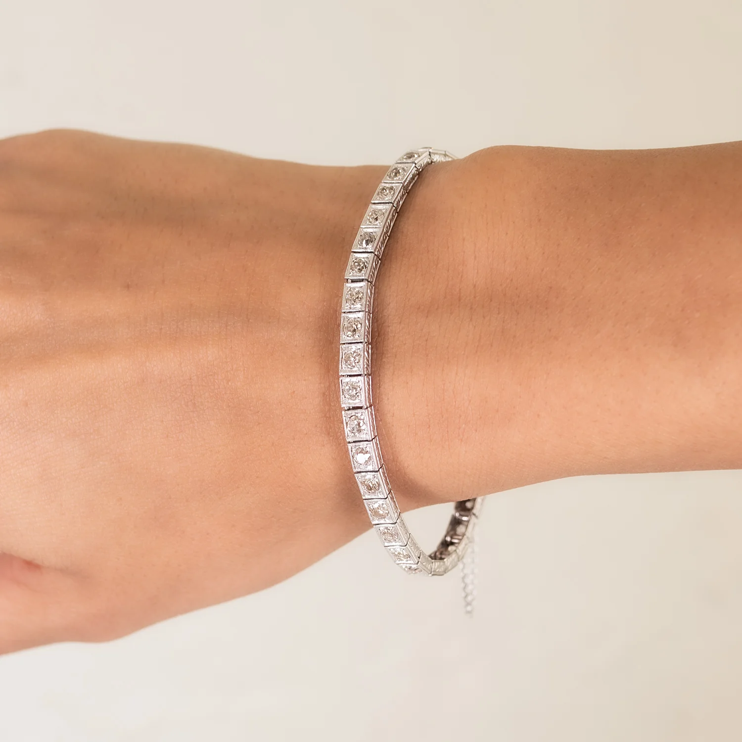 Deco Diamond Tennis Bracelet - Image 2