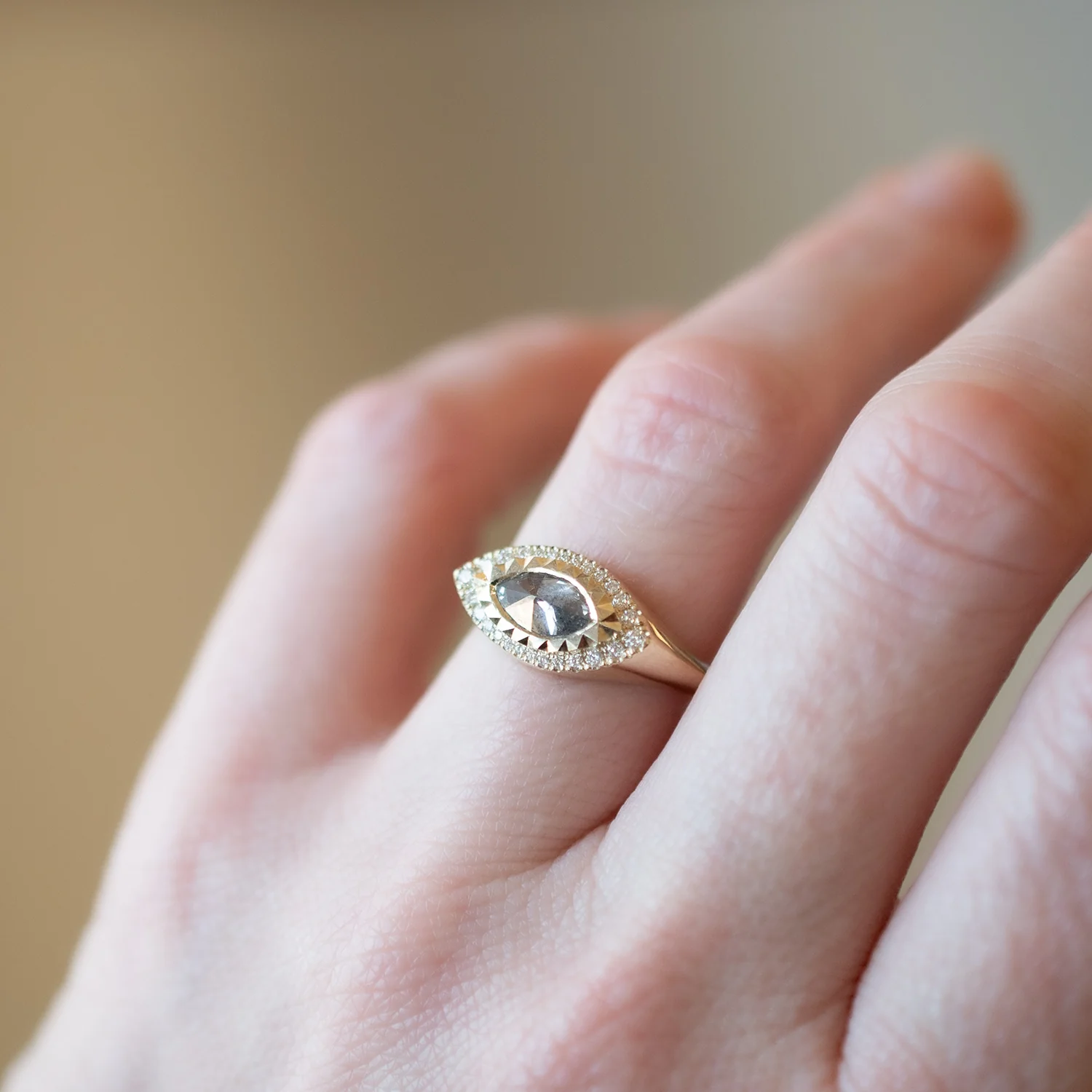 Deco Eye Diamond Signet IX - Image 2