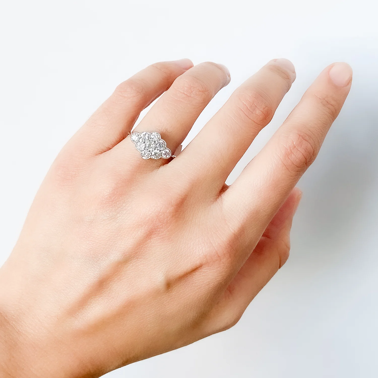 Deco Marquise Cluster Ring - Image 2