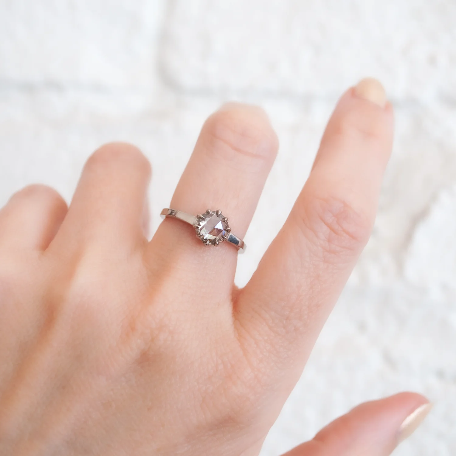 Dew Drop Diamond Solitaire Ring - Image 2