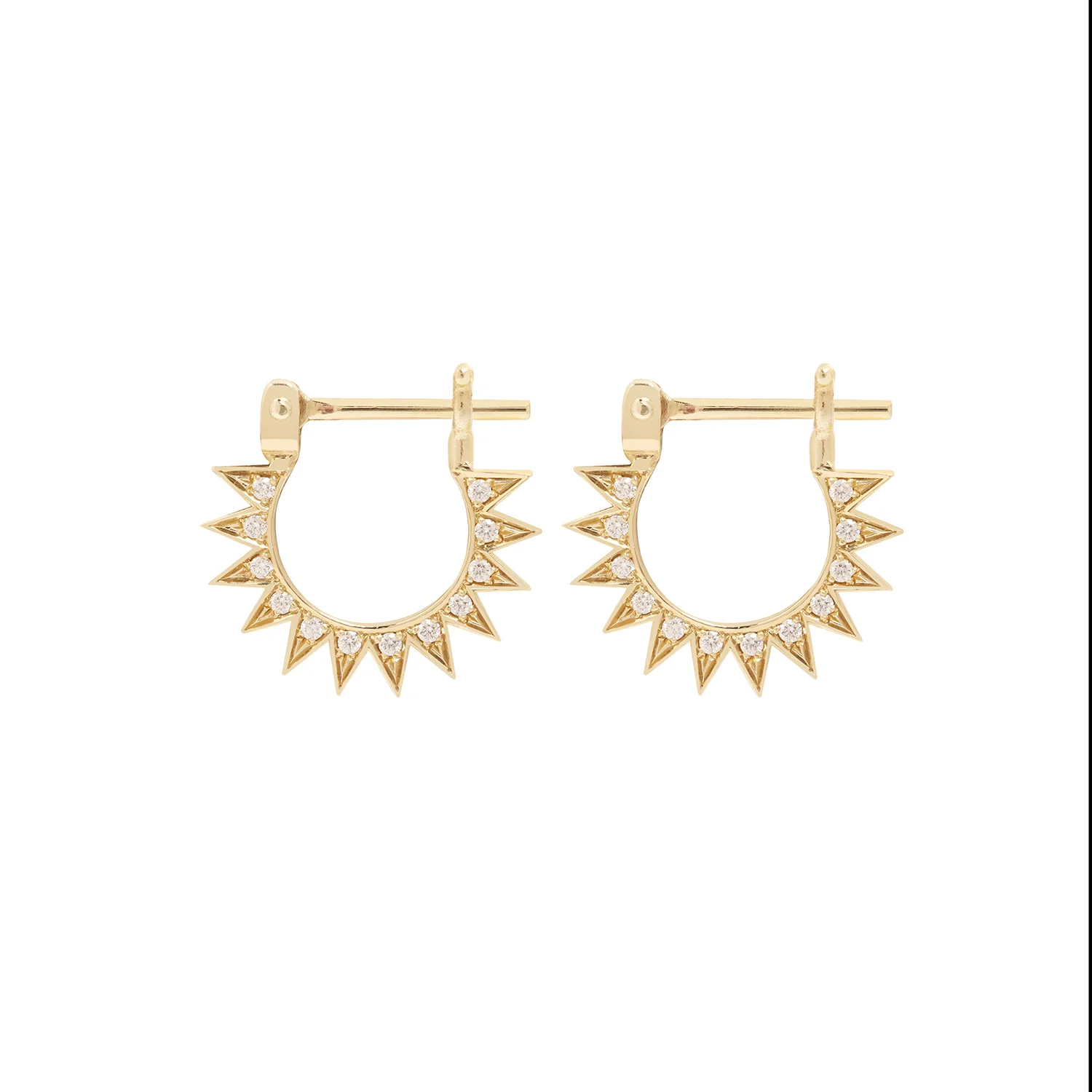 Pavé Diamond Baby Spur Hoops - Image 3