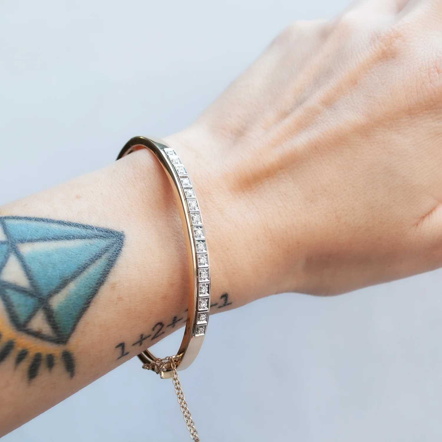 Diamond Block Bangle - Image 2