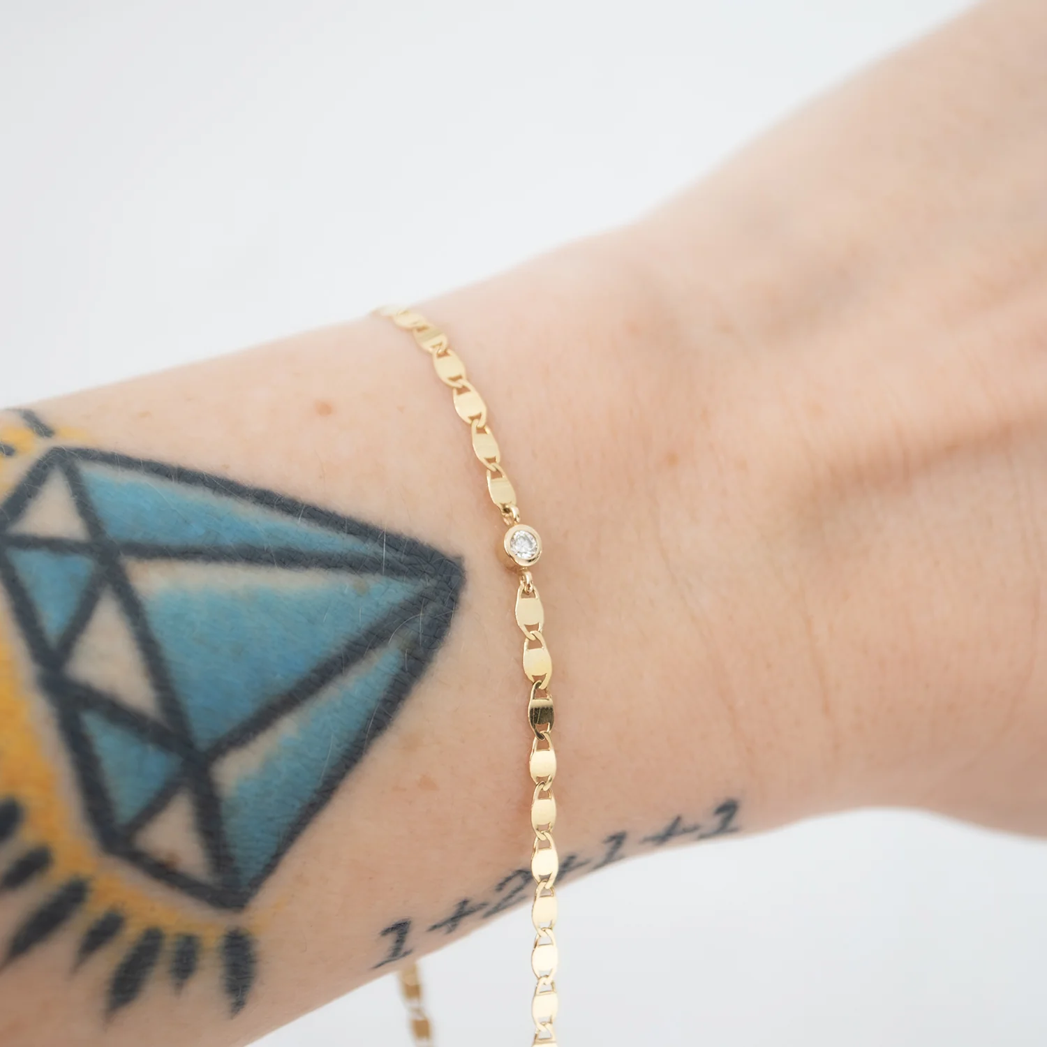 Diamond Disc Link Bracelet - Image 2