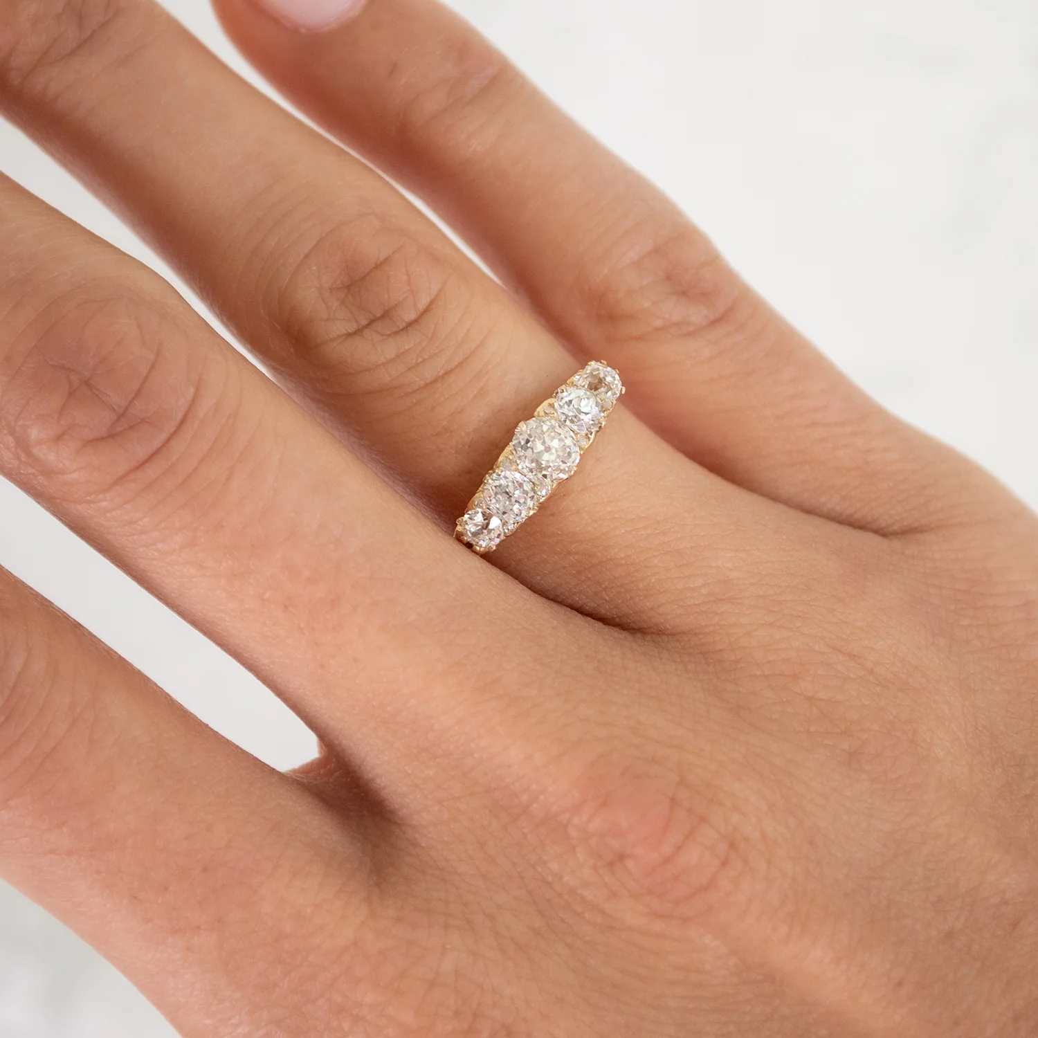 Diamond Filigree Half Hoop Ring - Image 2