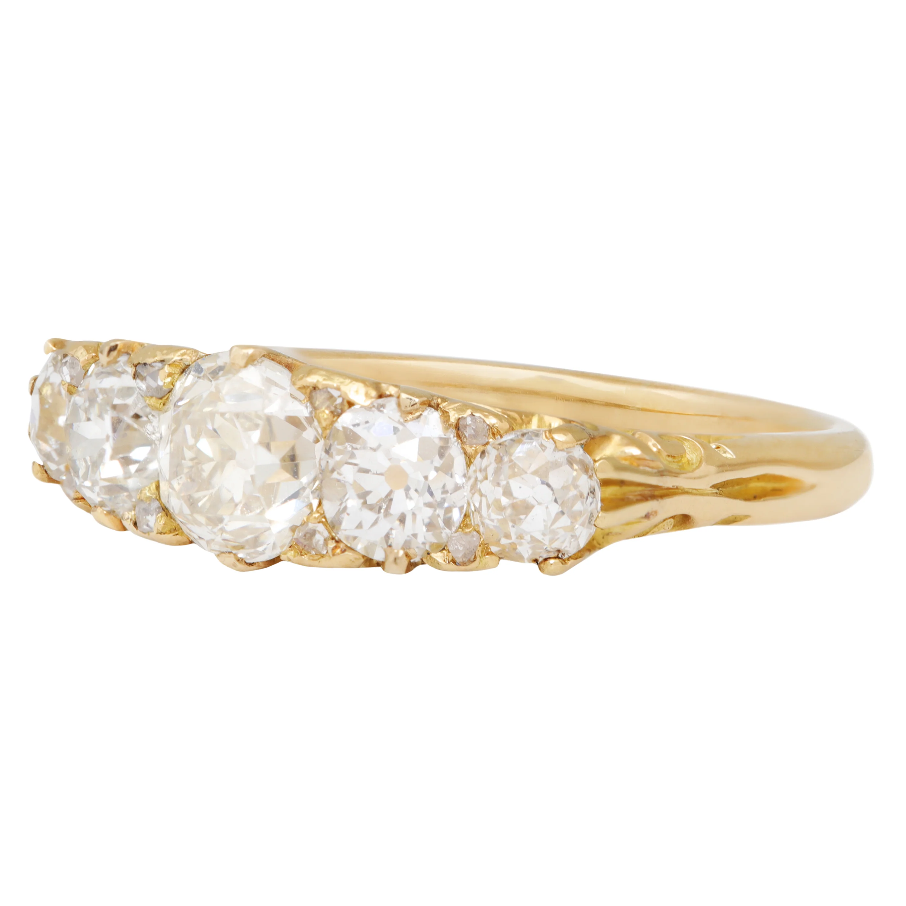 Diamond Filigree Half Hoop Ring - Image 3