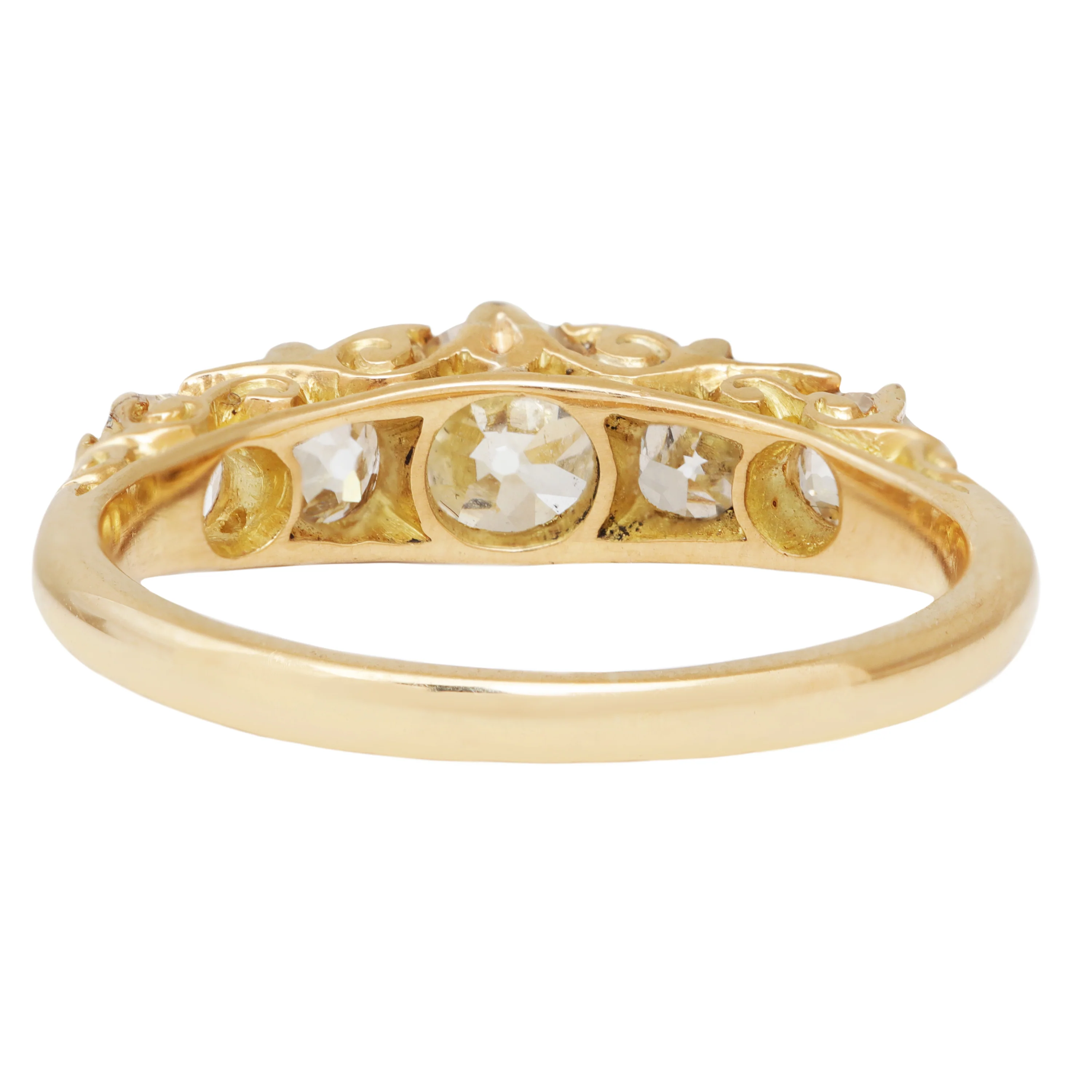 Diamond Filigree Half Hoop Ring - Image 4