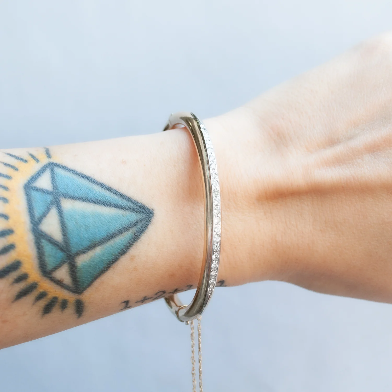 Diamond Groove Bangle - Image 2