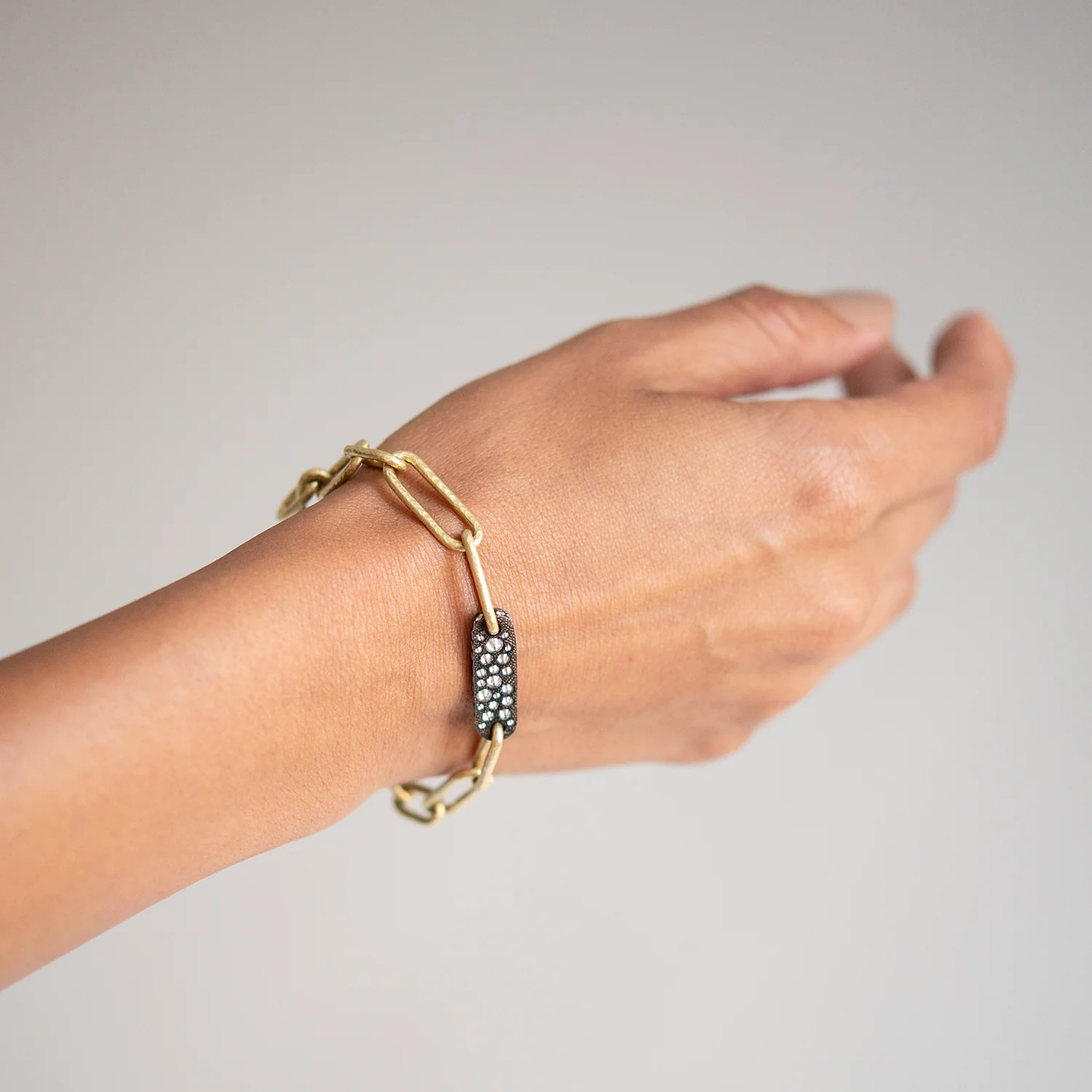 Diamond Noir Link Bracelet - Image 2