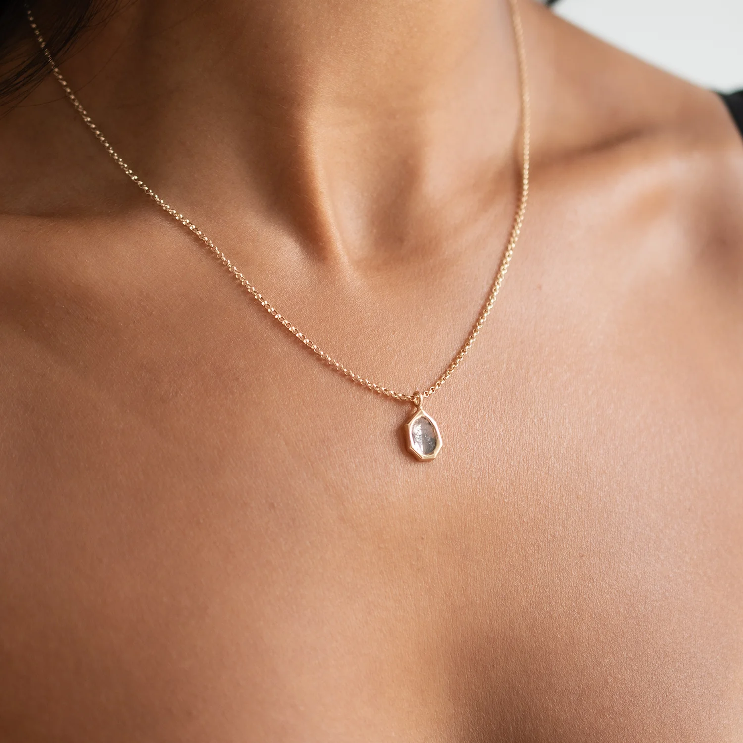 Diamond Slice Geo Necklace - Image 2