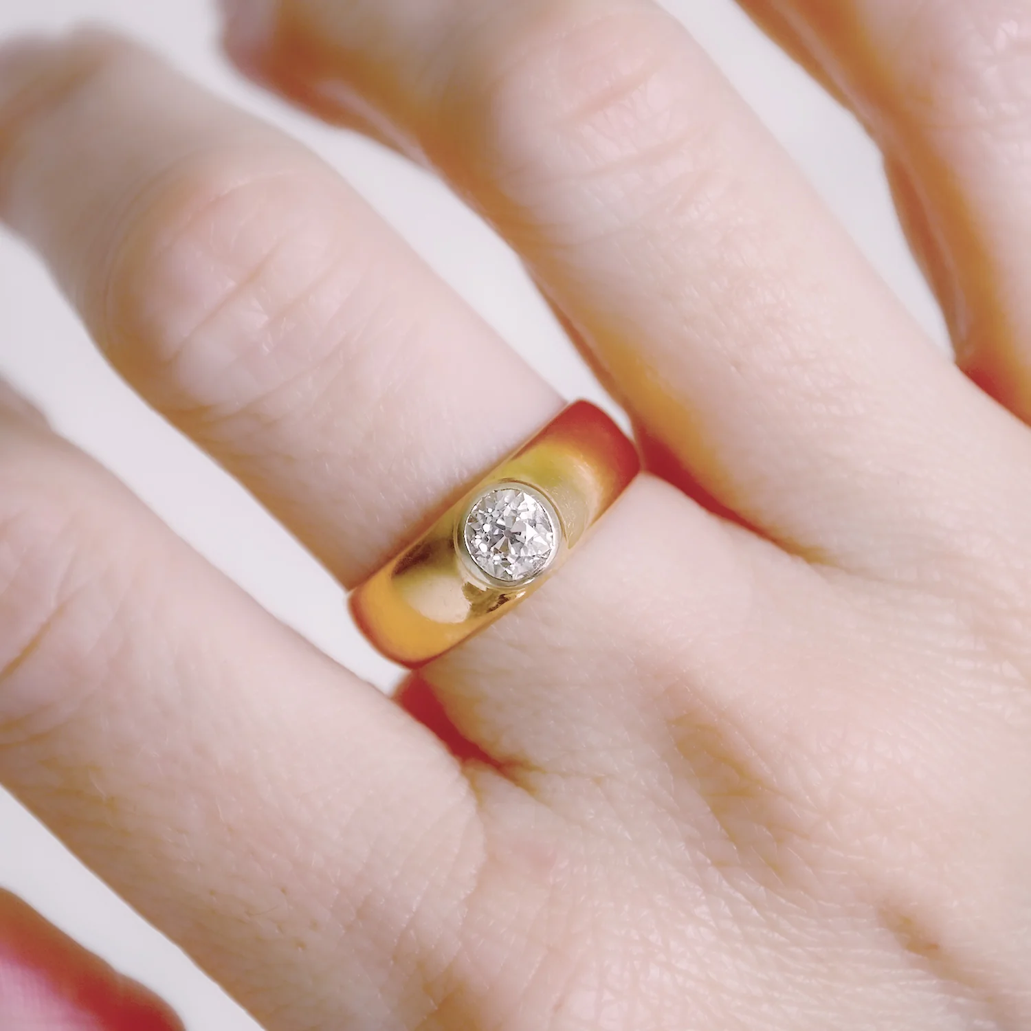 Diamond Temple Solitaire Ring - Image 2