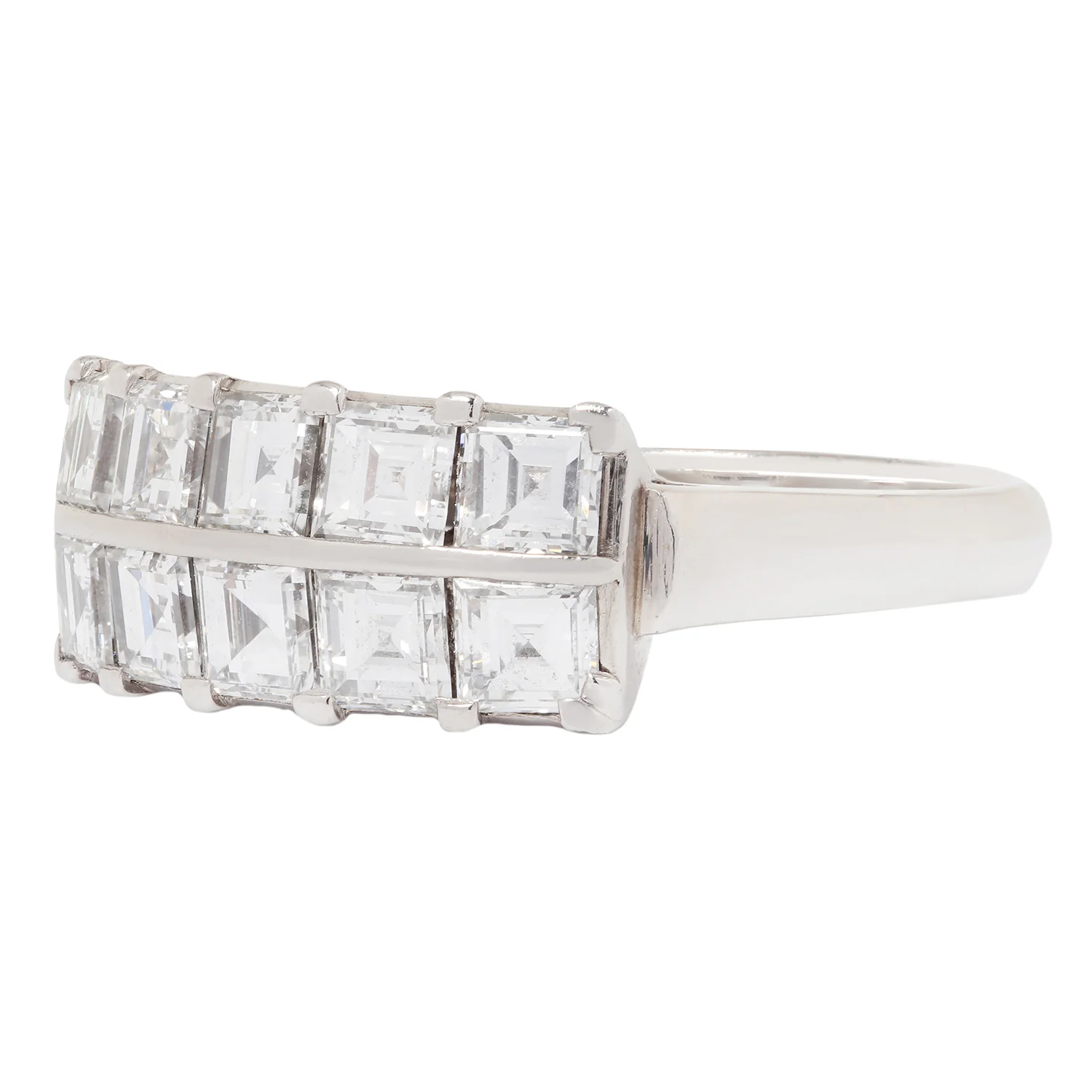 Double Row Diamond Deco Ring - Image 2