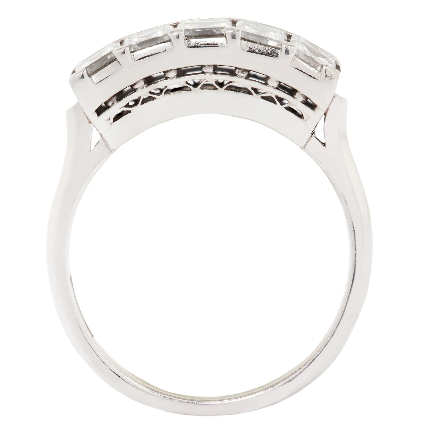 Double Row Diamond Deco Ring - Image 3