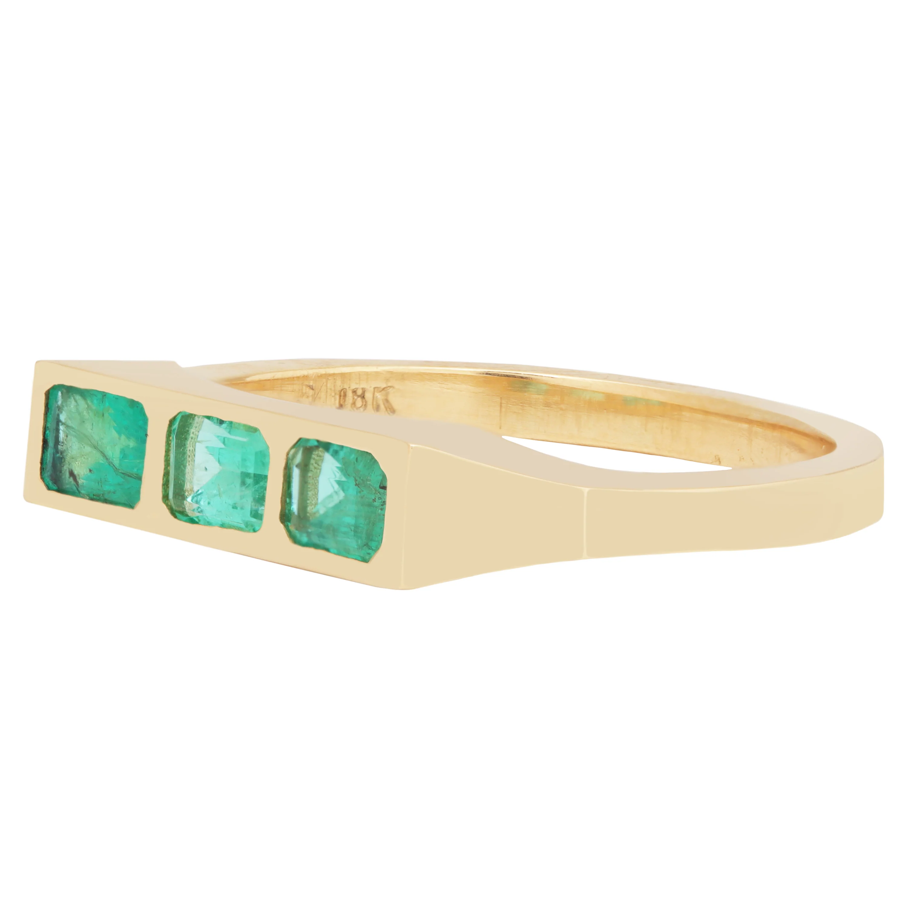 Emerald Guardian Bar Ring - Image 3
