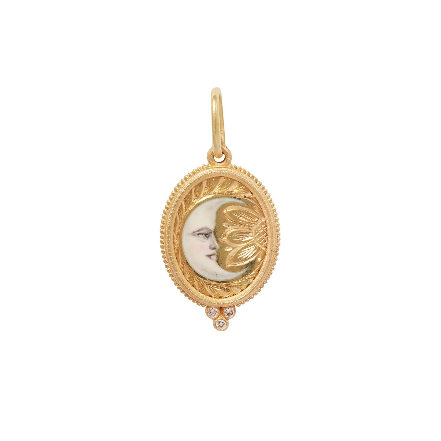 Enameled Moon & Diamond Charm - Image 3