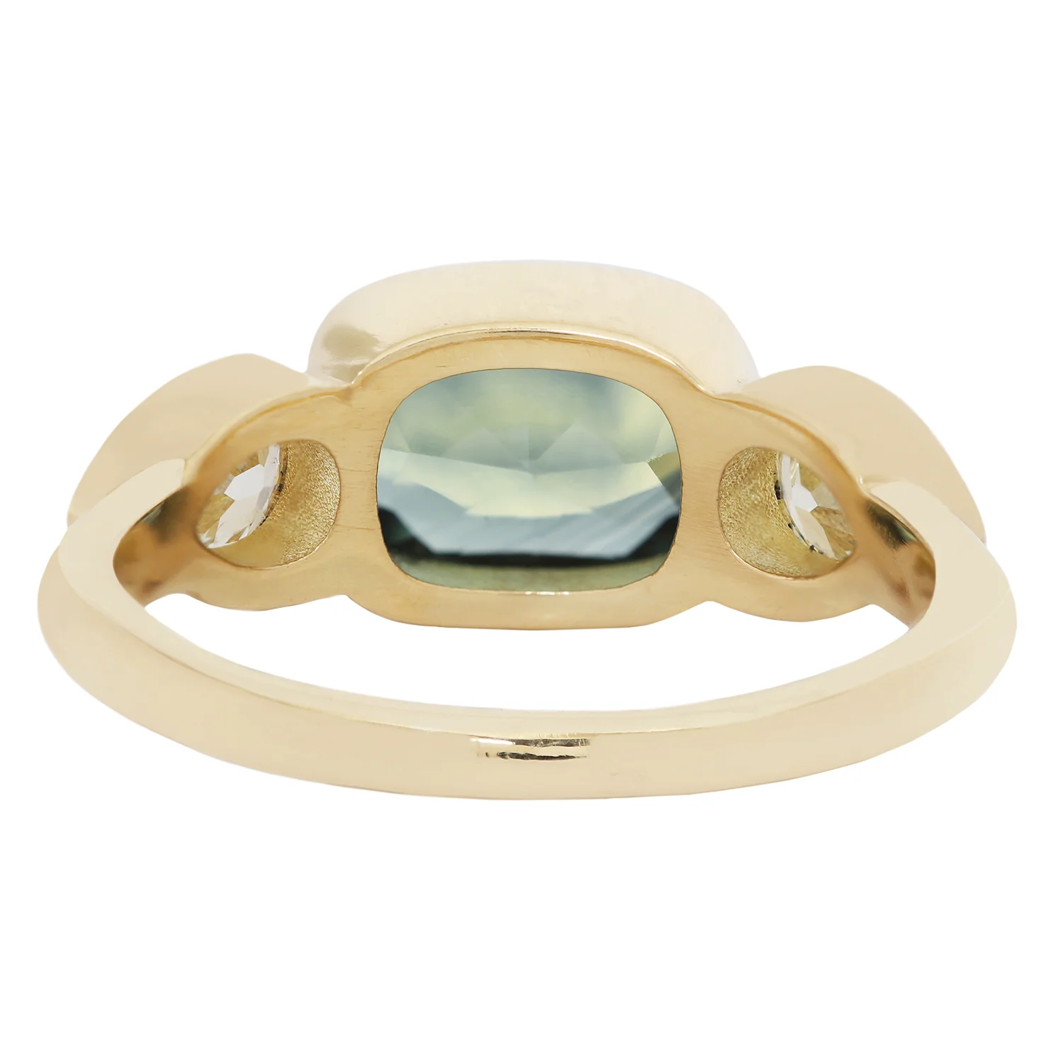 Eucalyptus Sapphire & Diamond Ring - Image 4