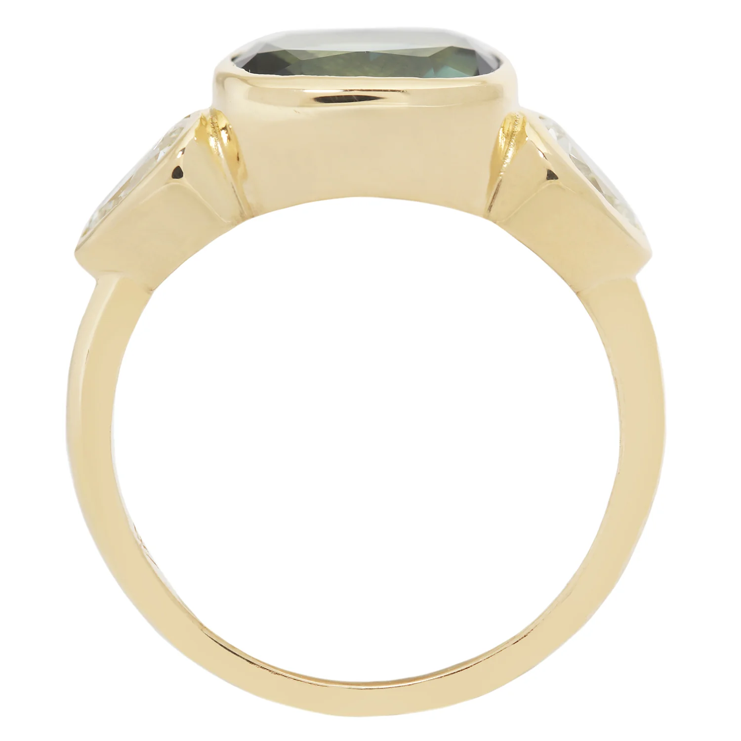 Eucalyptus Sapphire & Diamond Ring - Image 5