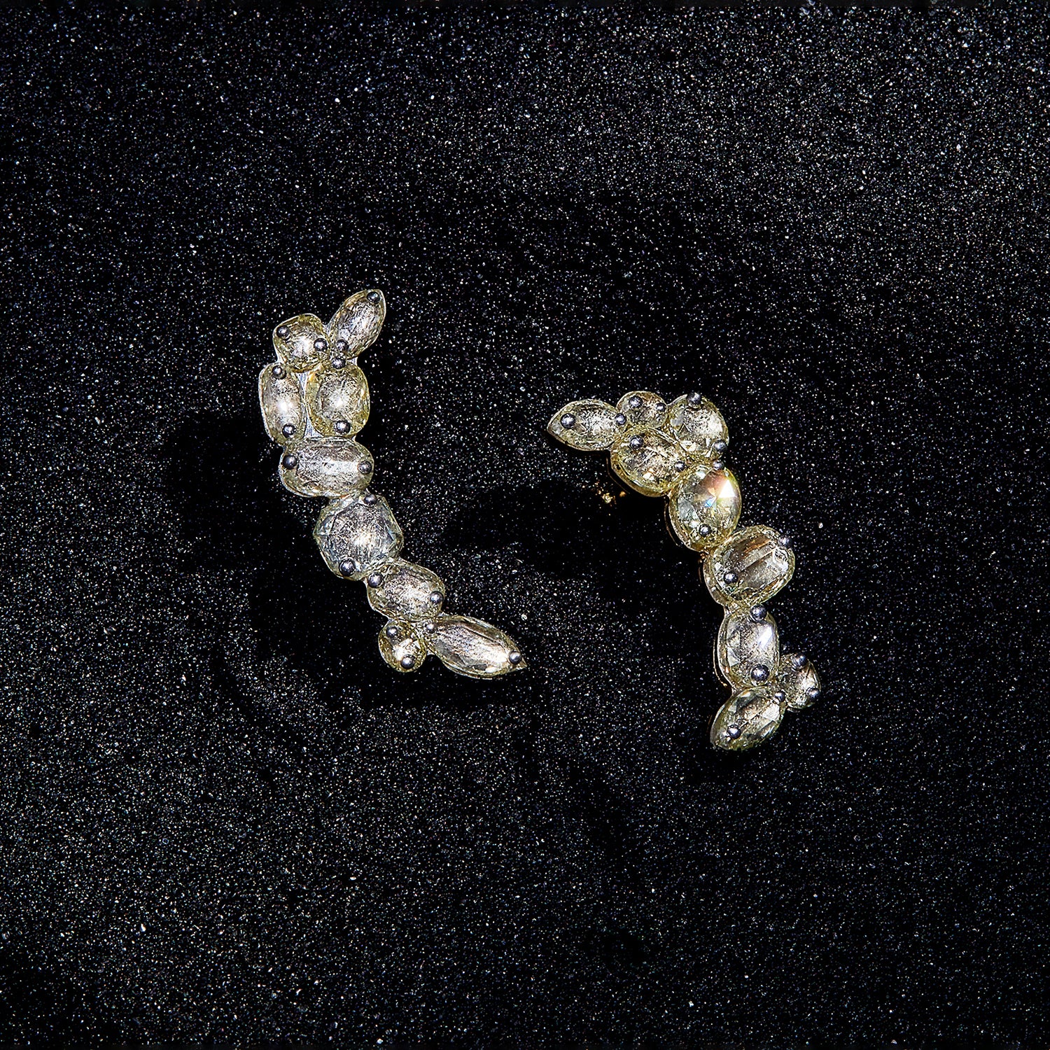 Everest Diamond Arc Earrings - Image 6