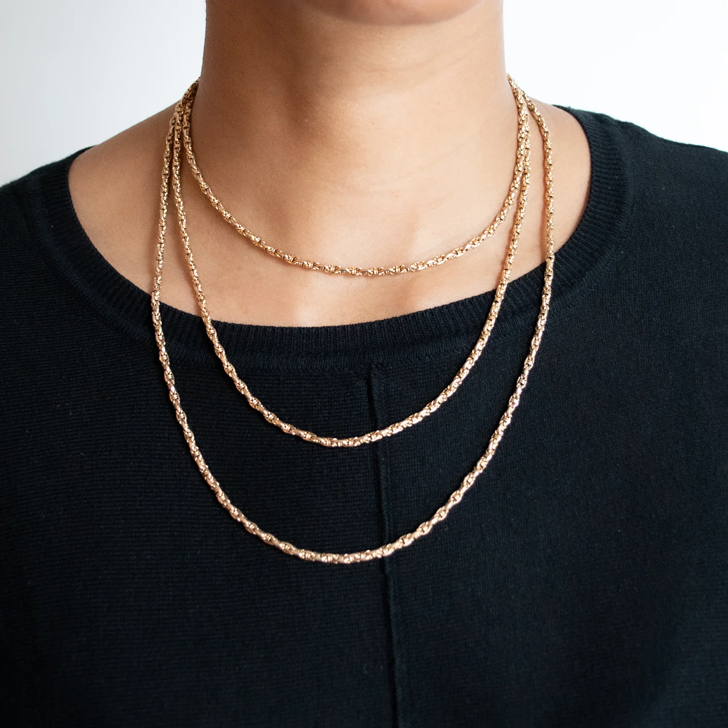 Faceted Long Guard Chain - Image 2