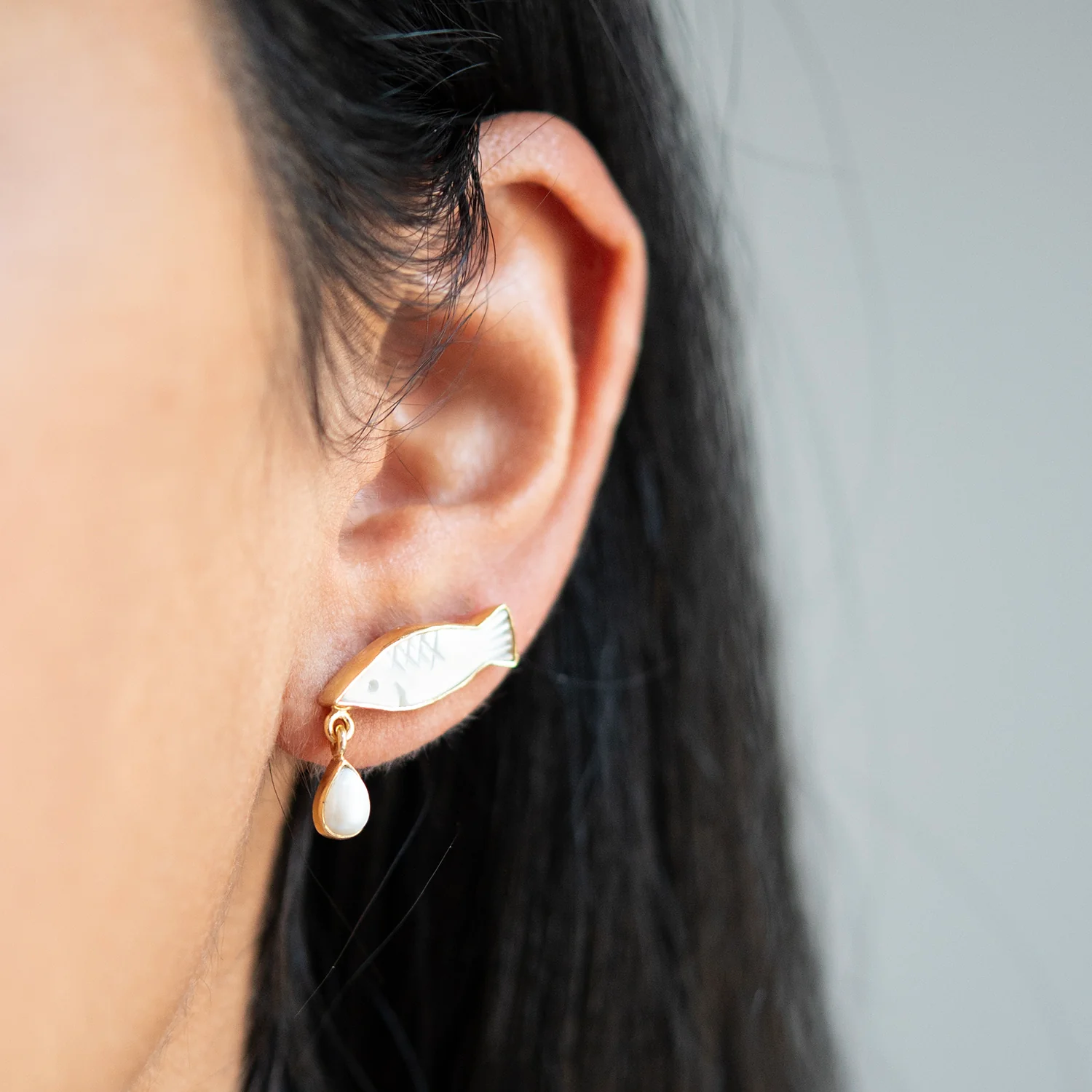 Fish Charm Earrings - Image 2