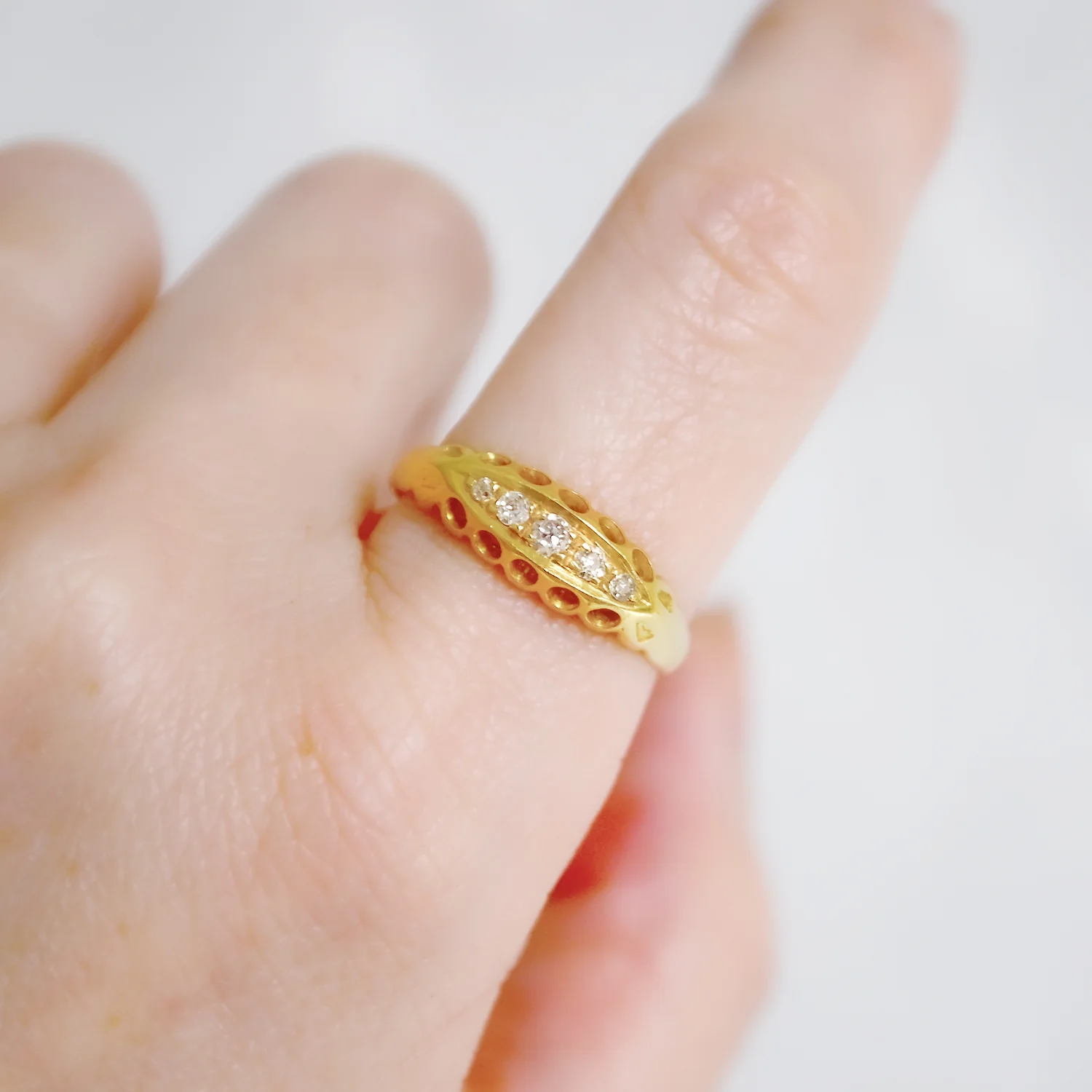 Five Diamond Boat Ring - Image 2