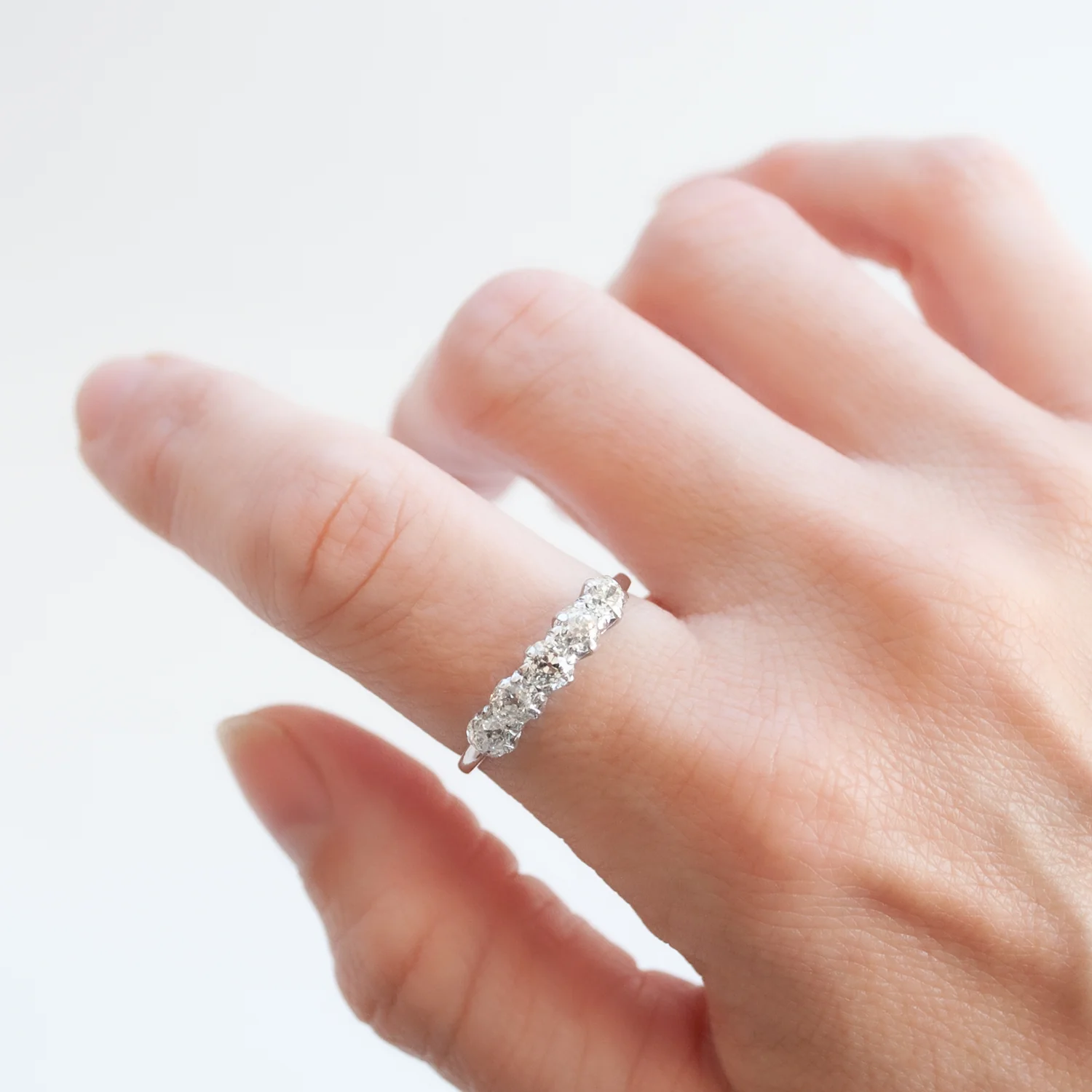 Five Diamond Platinum Ring - Image 2