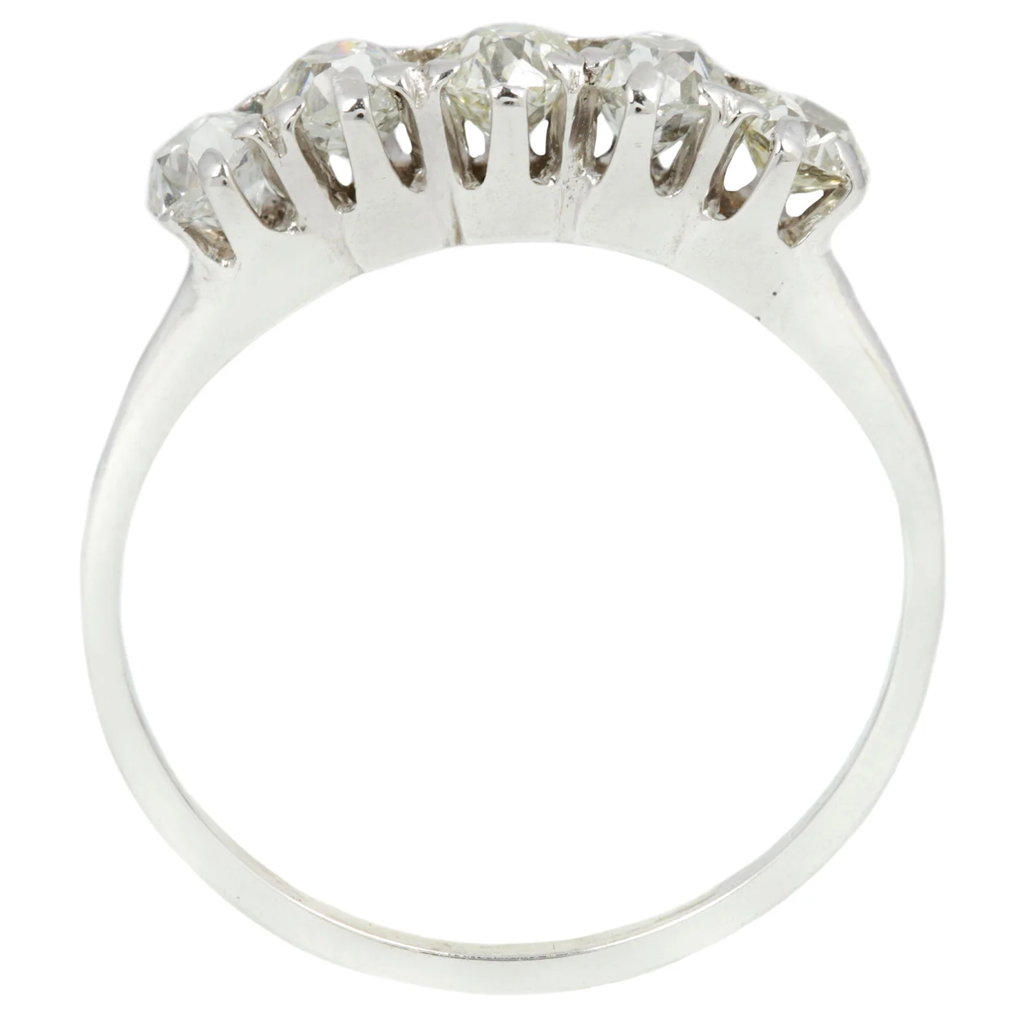 Five Diamond Platinum Ring - Image 5