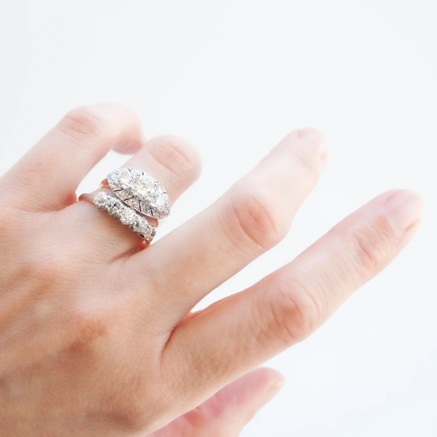 Five Diamond Platinum Ring - Image 6
