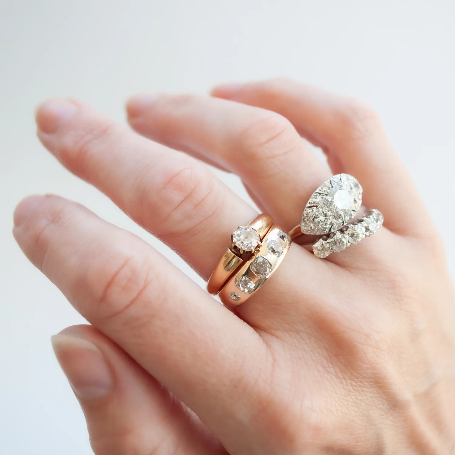 Five Diamond Platinum Ring - Image 7