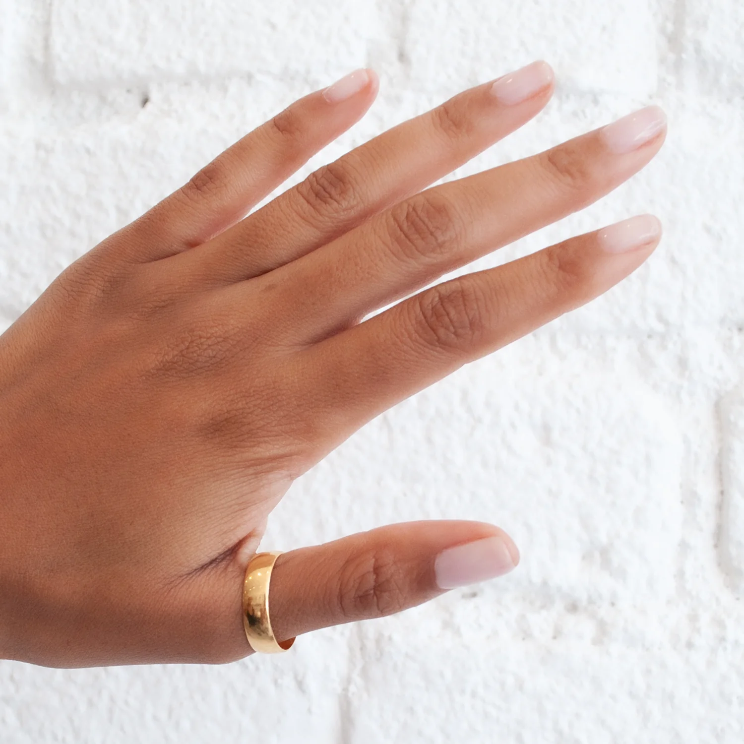 Flat Wide Gold Band - Image 2