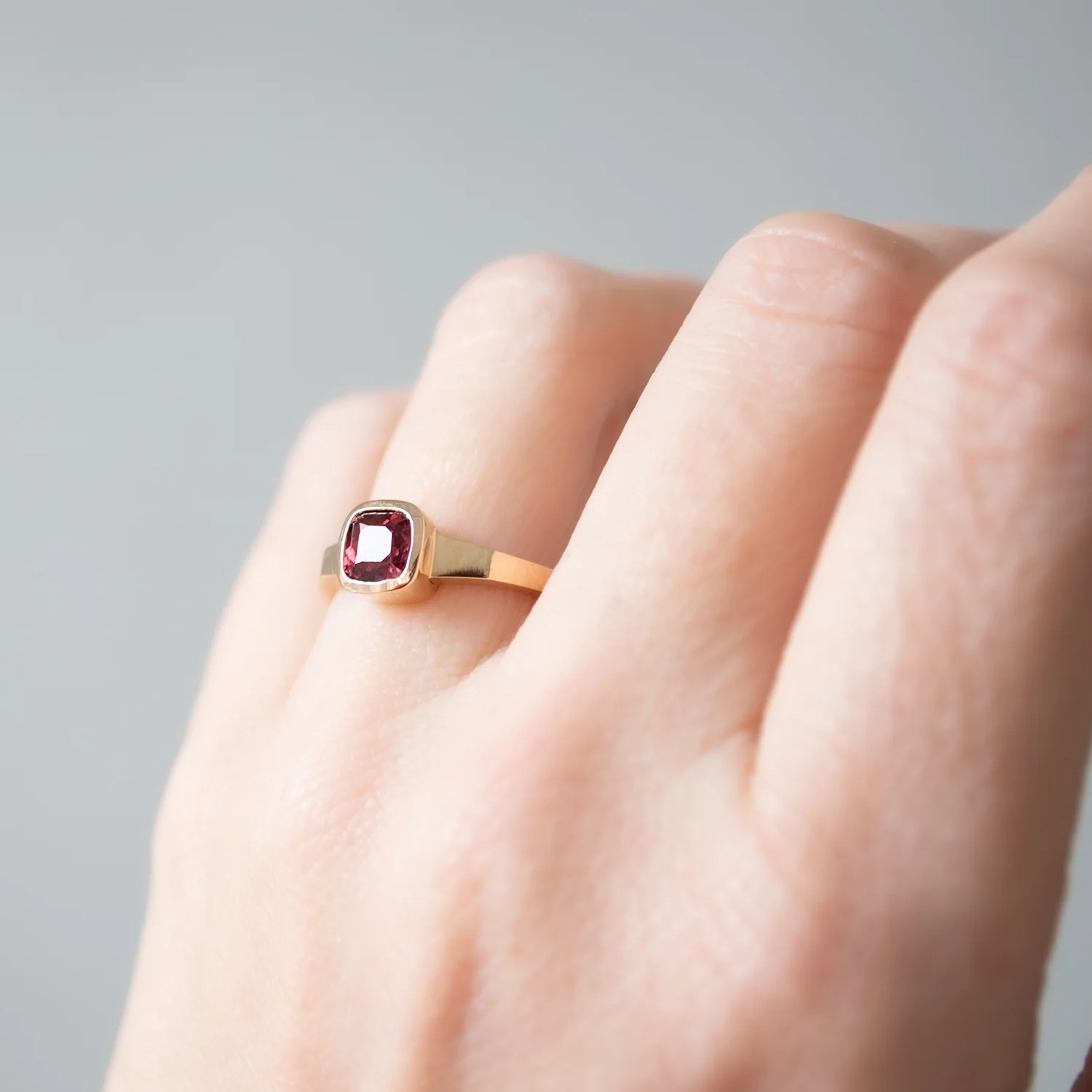 Garnet Cushion Ring - Image 6