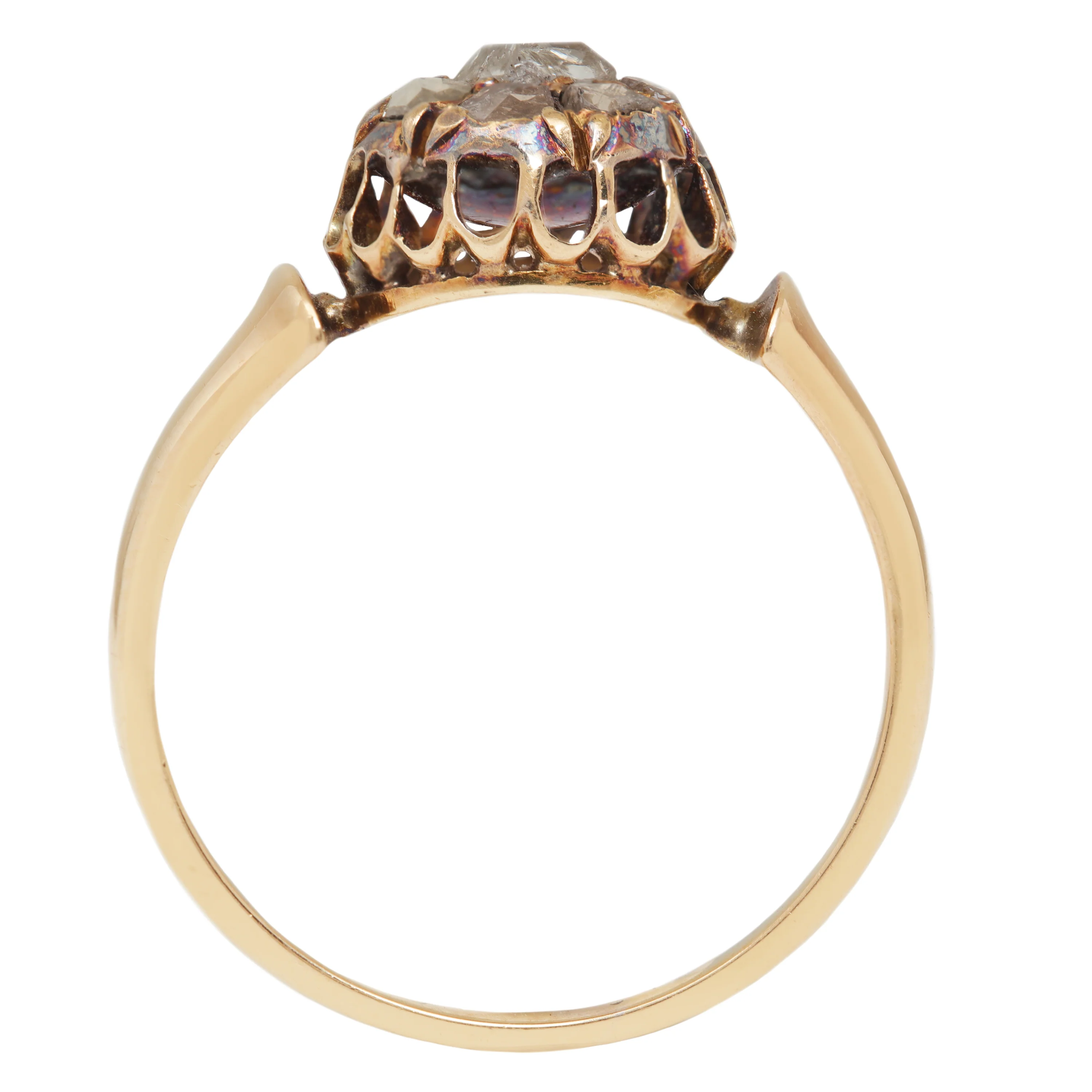 Georgian Table Cut Cluster Ring - Image 5