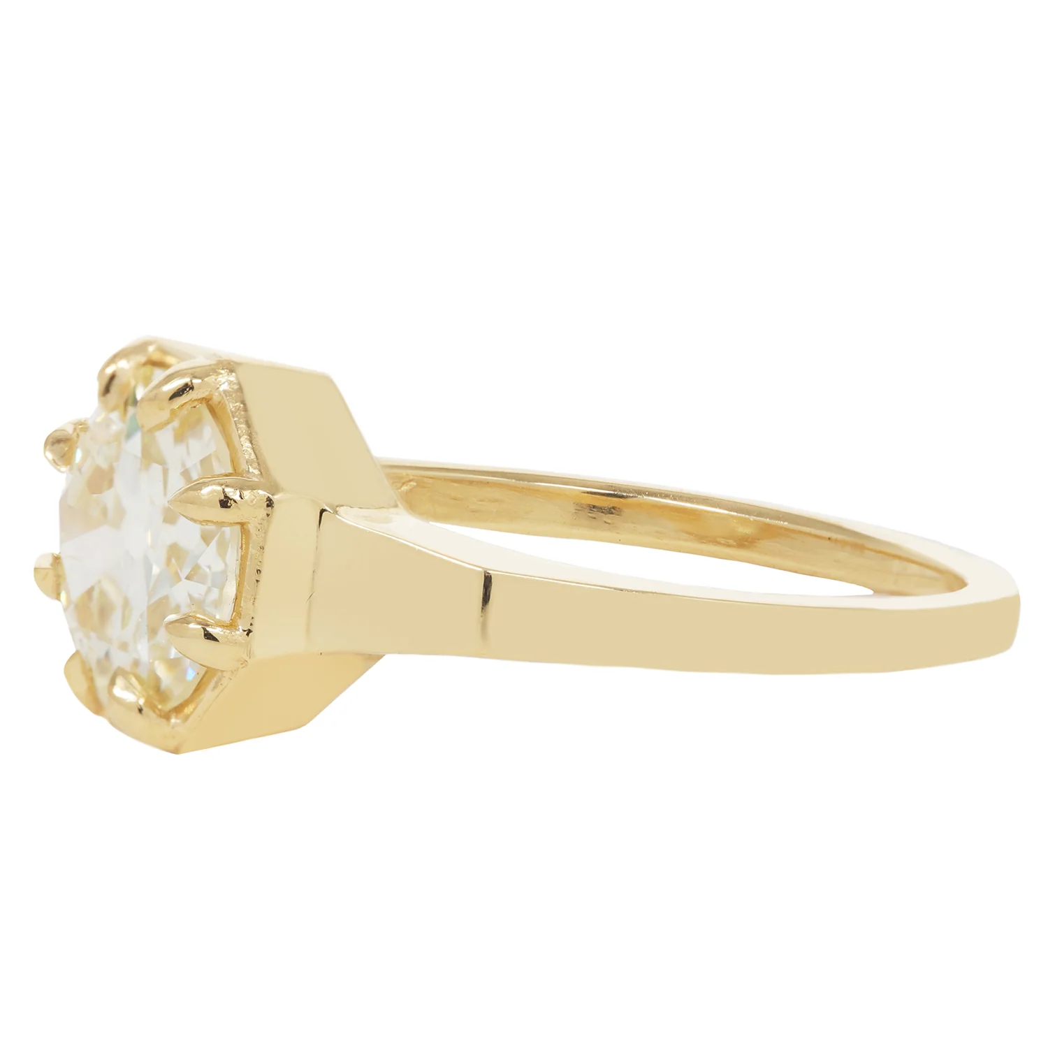 Gilded Diamond Octagon Ring - Image 3