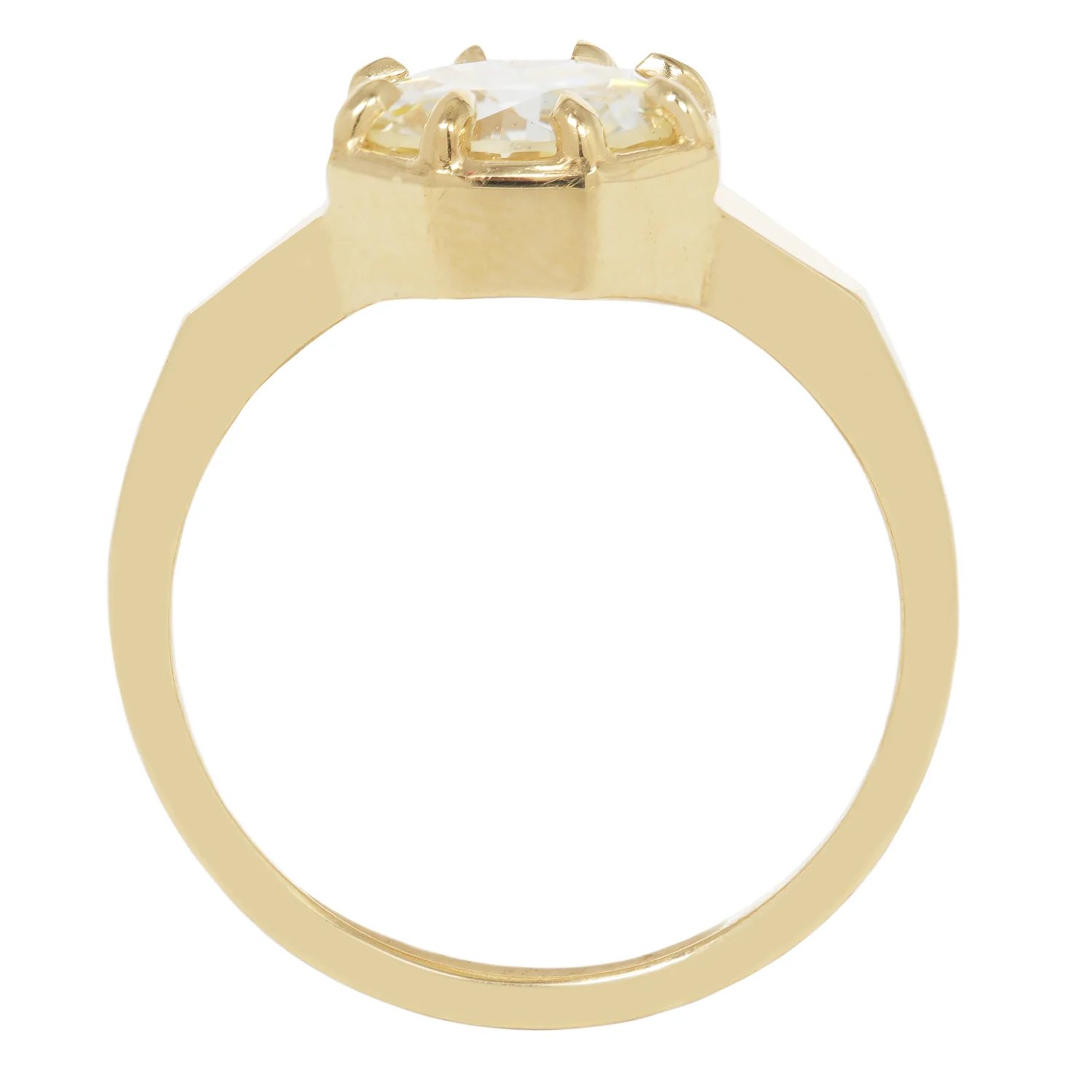 Gilded Diamond Octagon Ring - Image 5