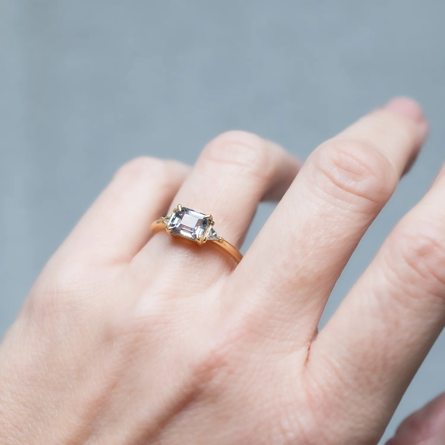 Glacial Blue Sapphire Ring - Image 2