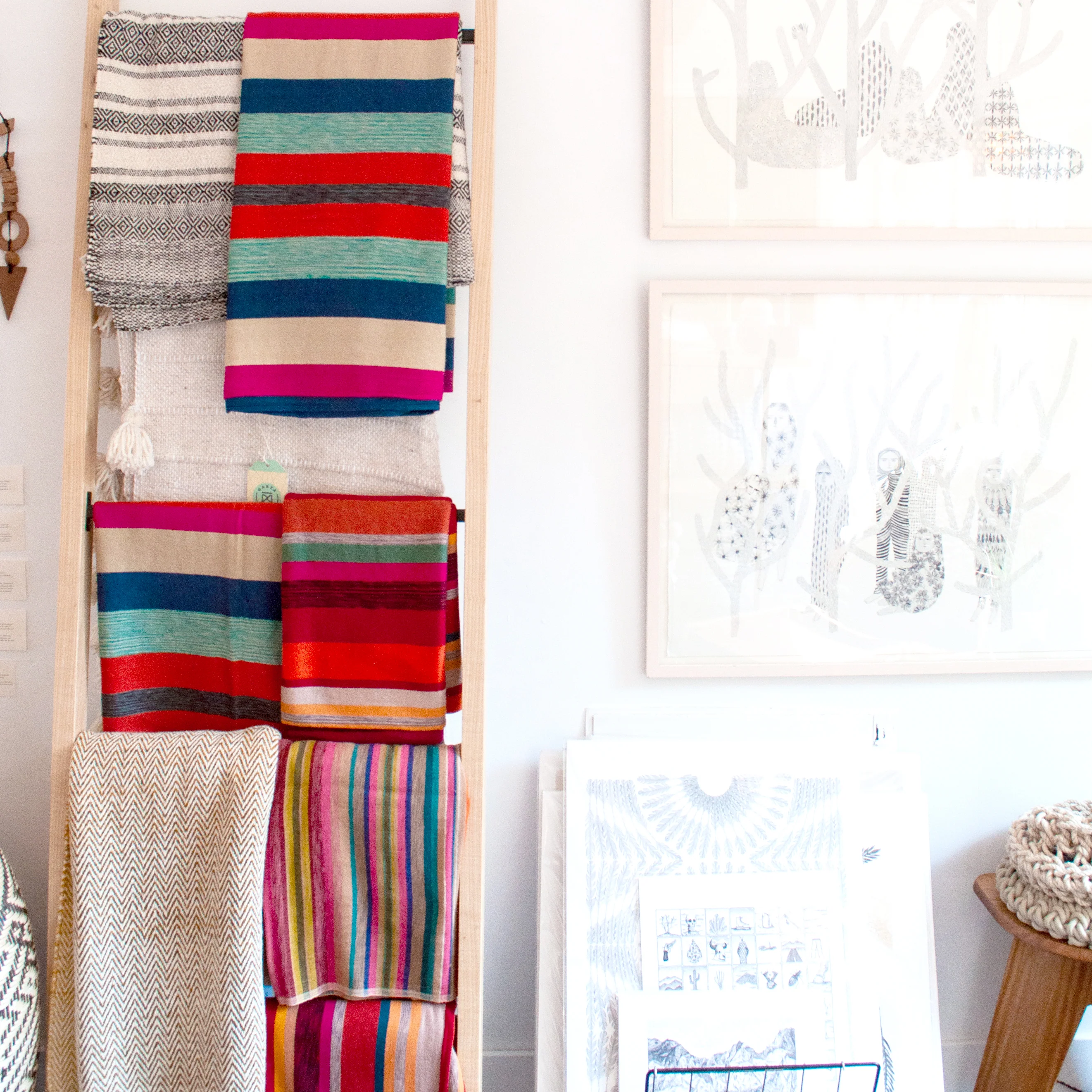 Indigo Stripe Desert Blanket - Image 4