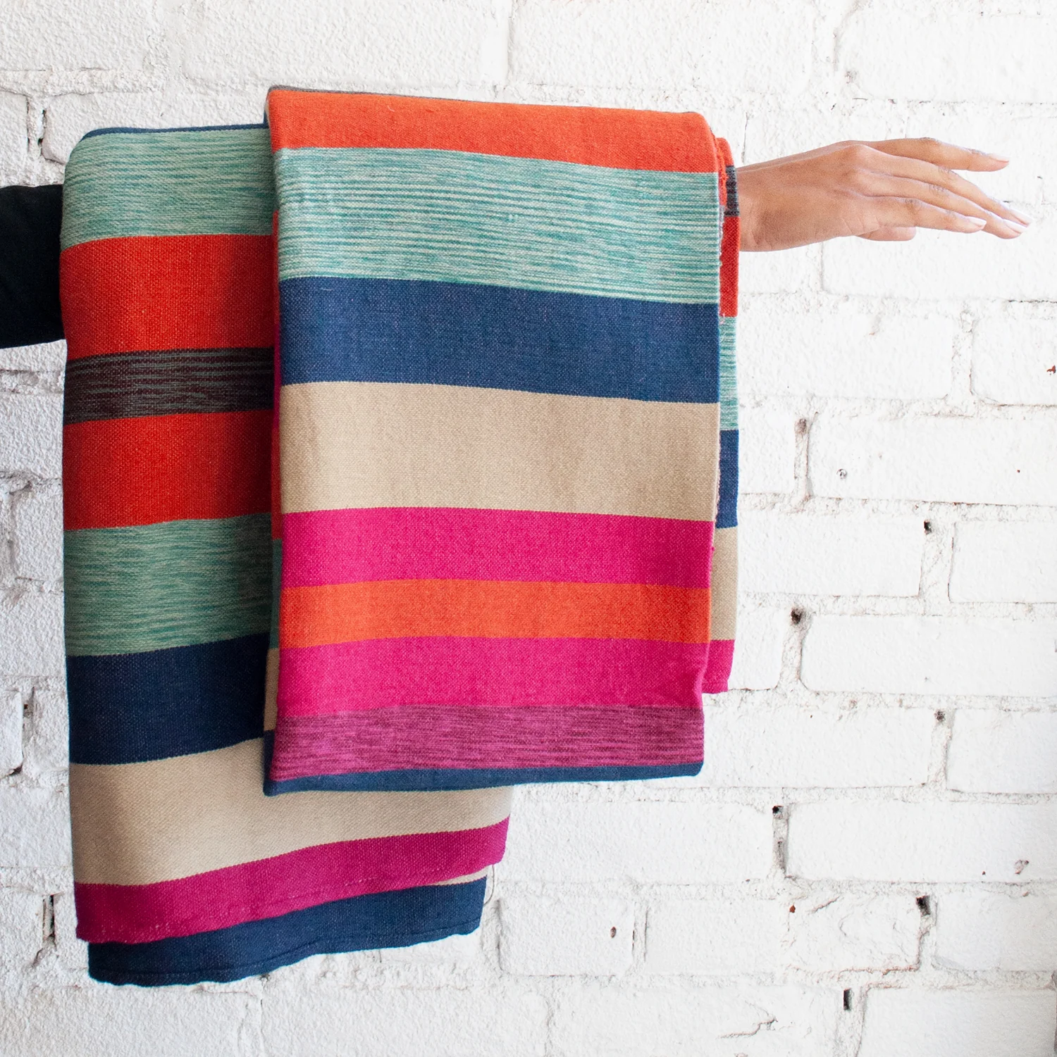 Indigo Stripe Desert Shawl - Image 2