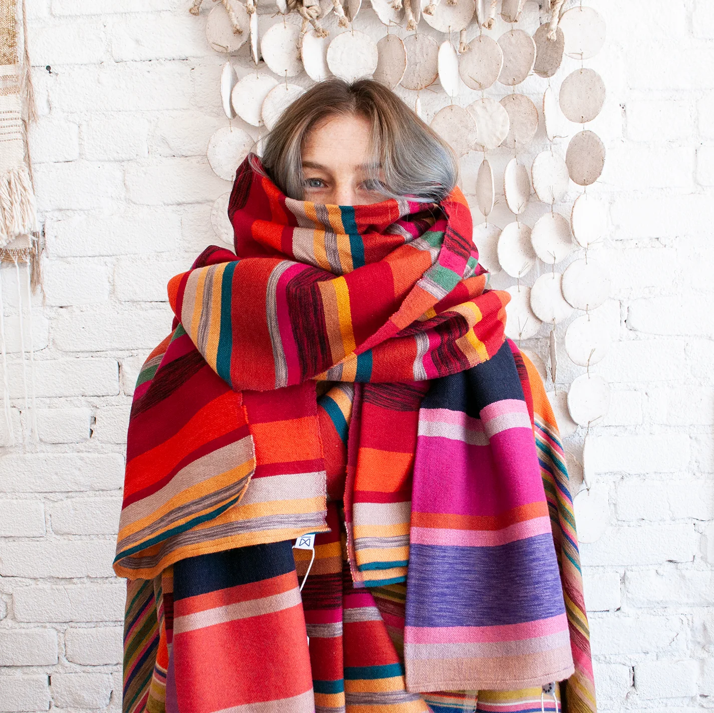 Purple Stripe Desert Scarf - Image 2
