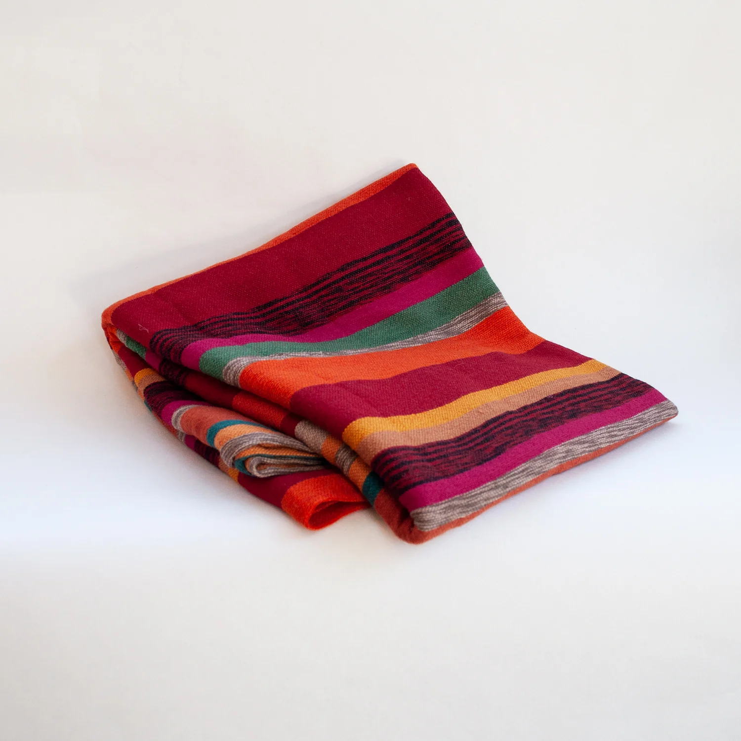Teal Stripe Desert Shawl - Image 3