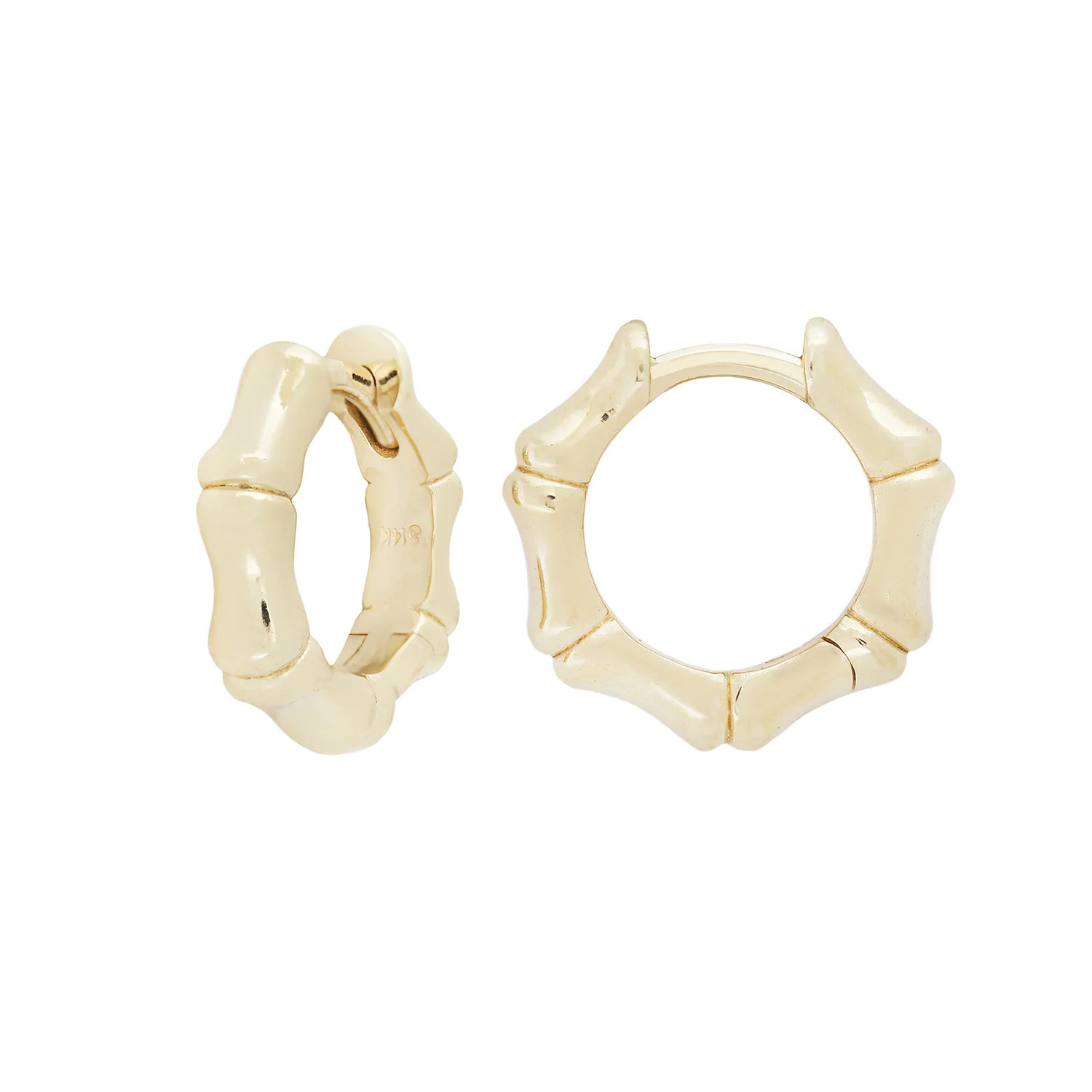 Gold Bamboo Hoops - Image 3